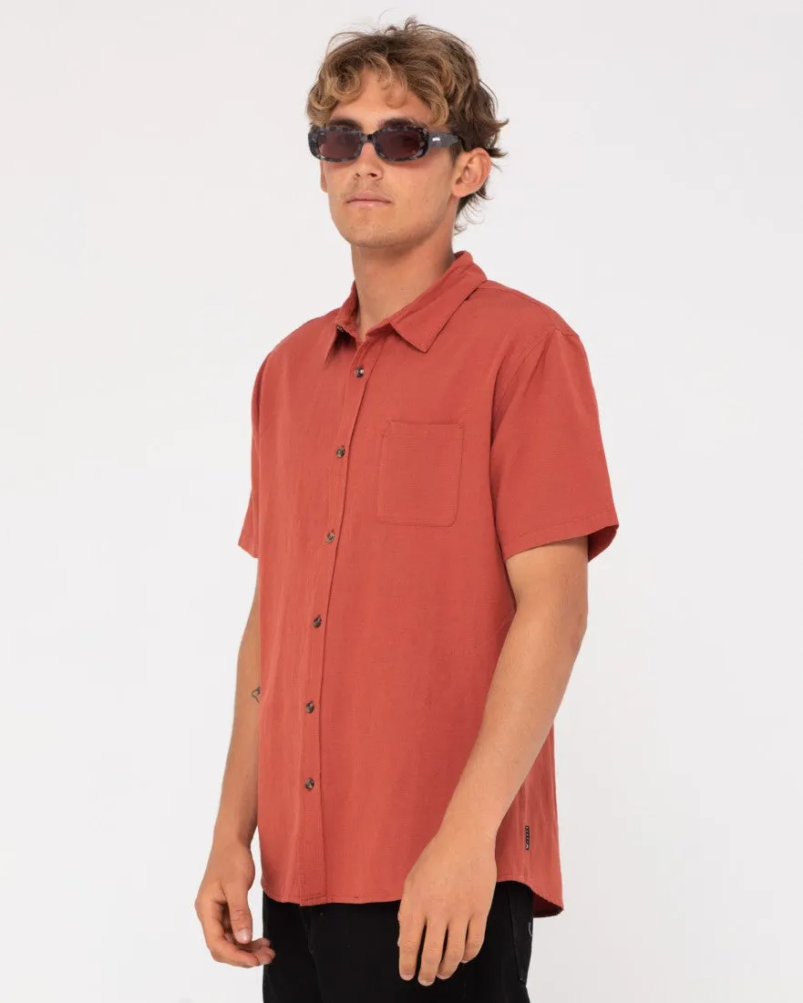 Overtone Short Sleeve Linen Shirt