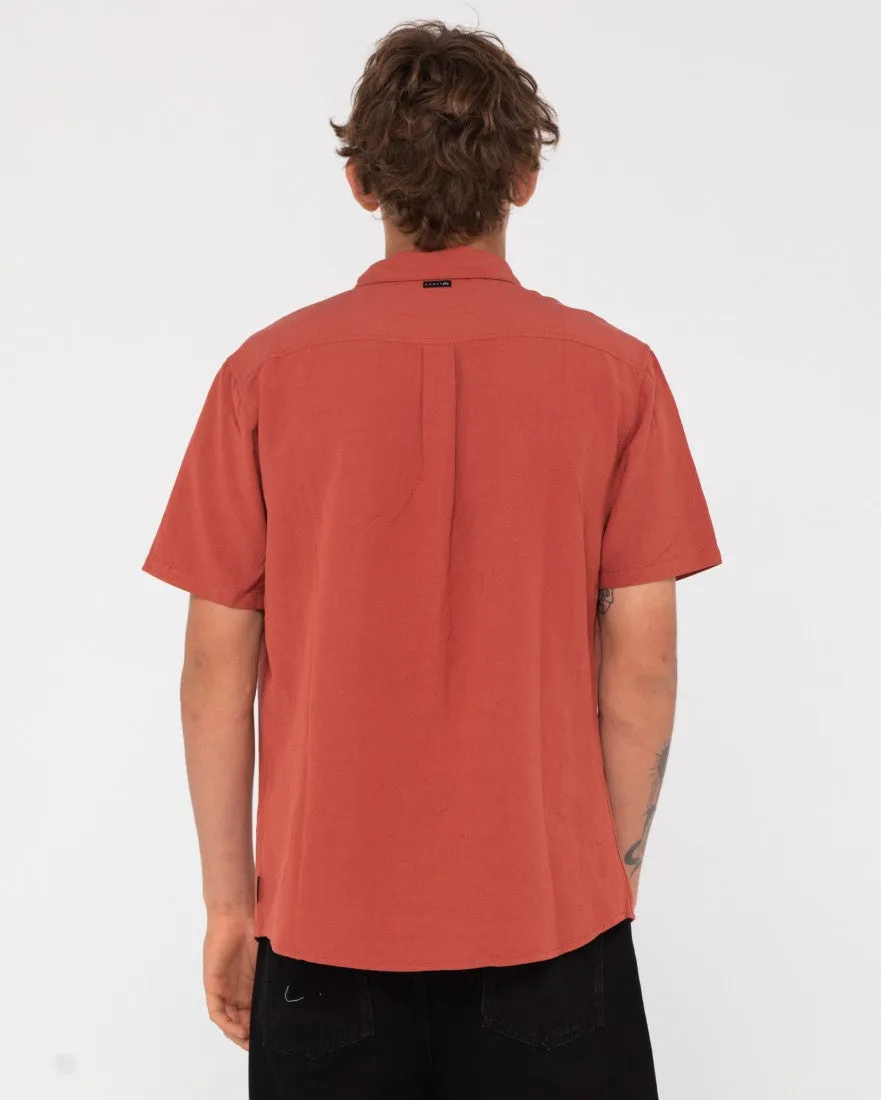 Overtone Short Sleeve Linen Shirt