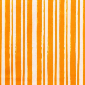 Painterly Stripe Fabric - Orange