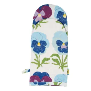 Pansy Oven Mitt (single - cotton/linen blend)