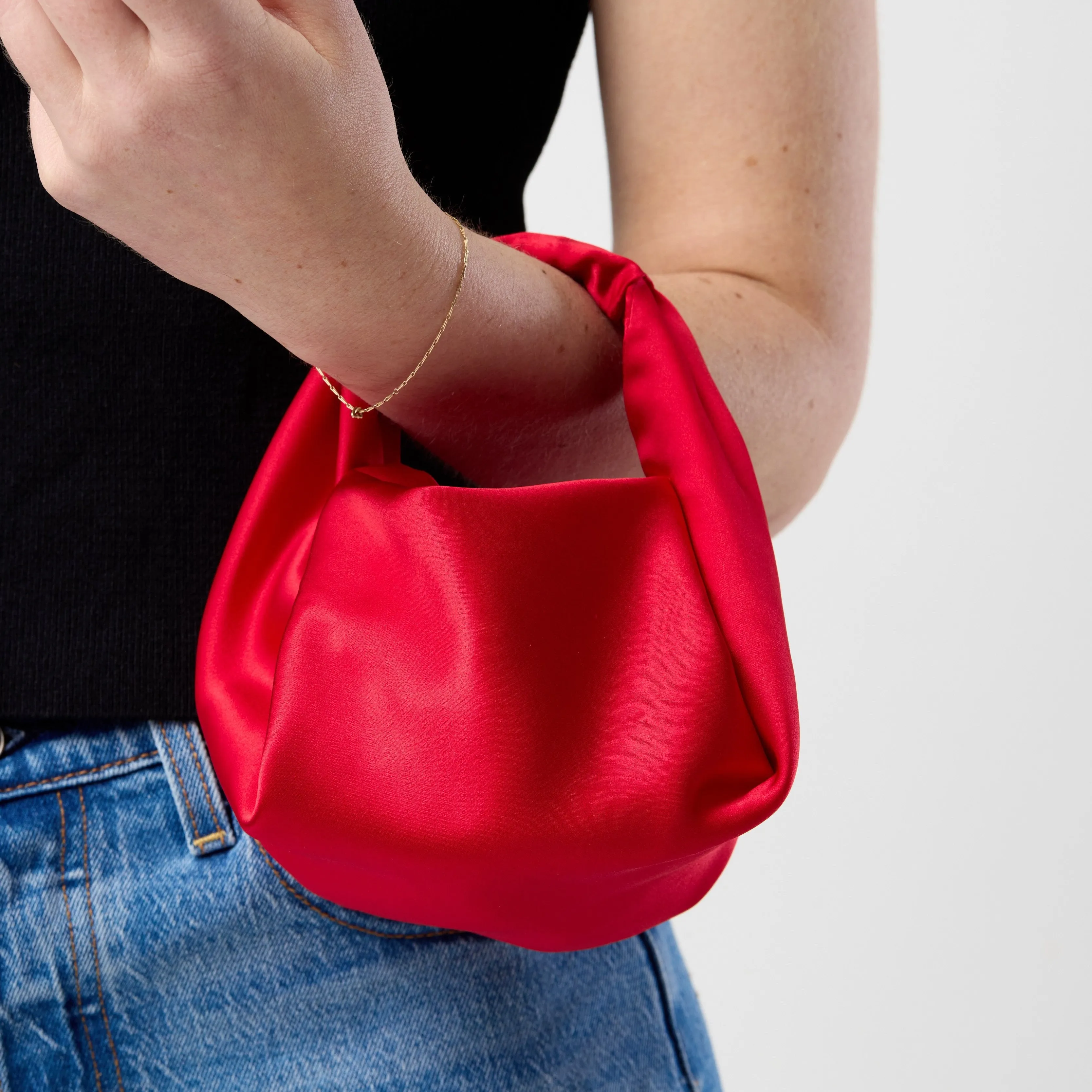 Parachute Bag - Red Silk Satin