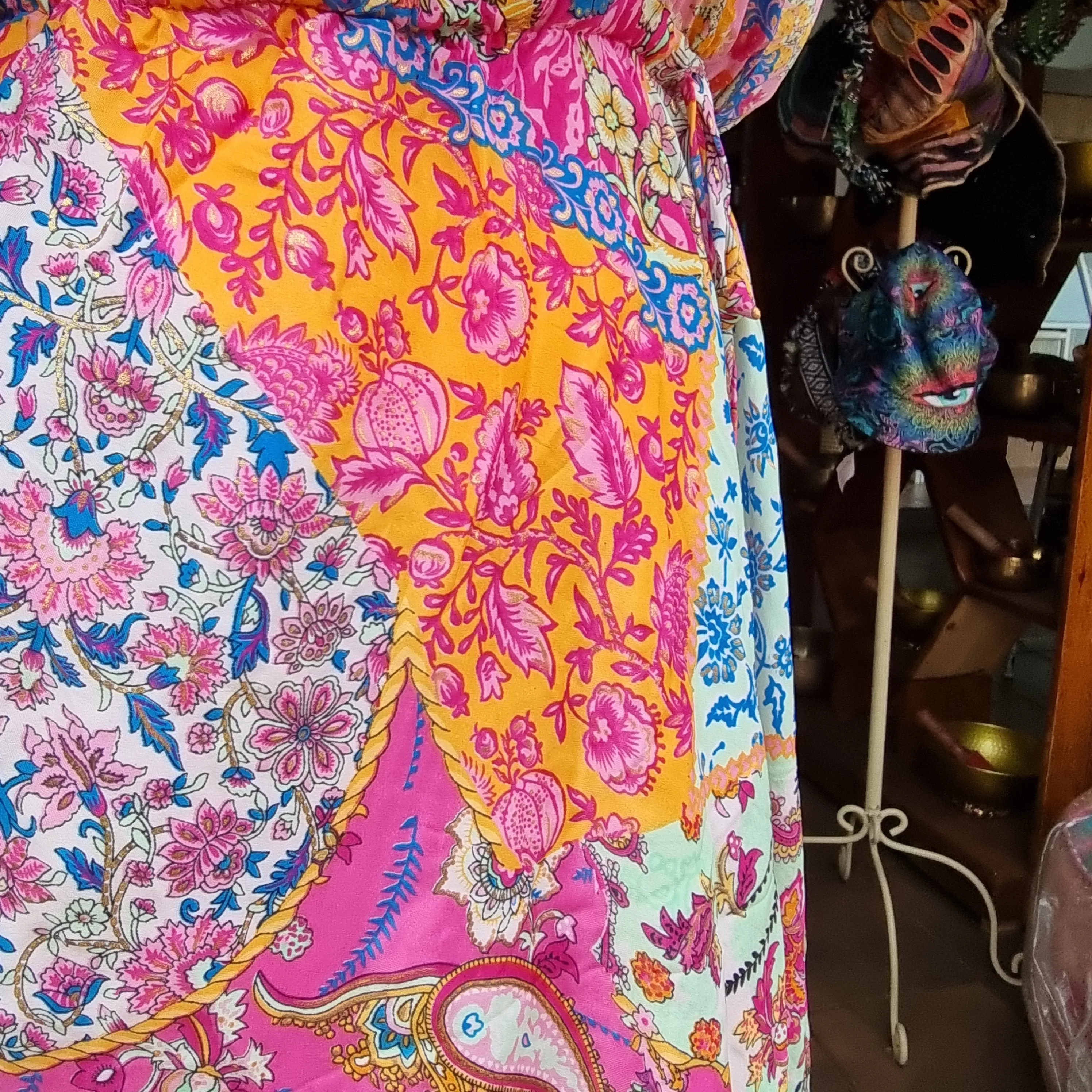 Passion Flower Short Silk Dress