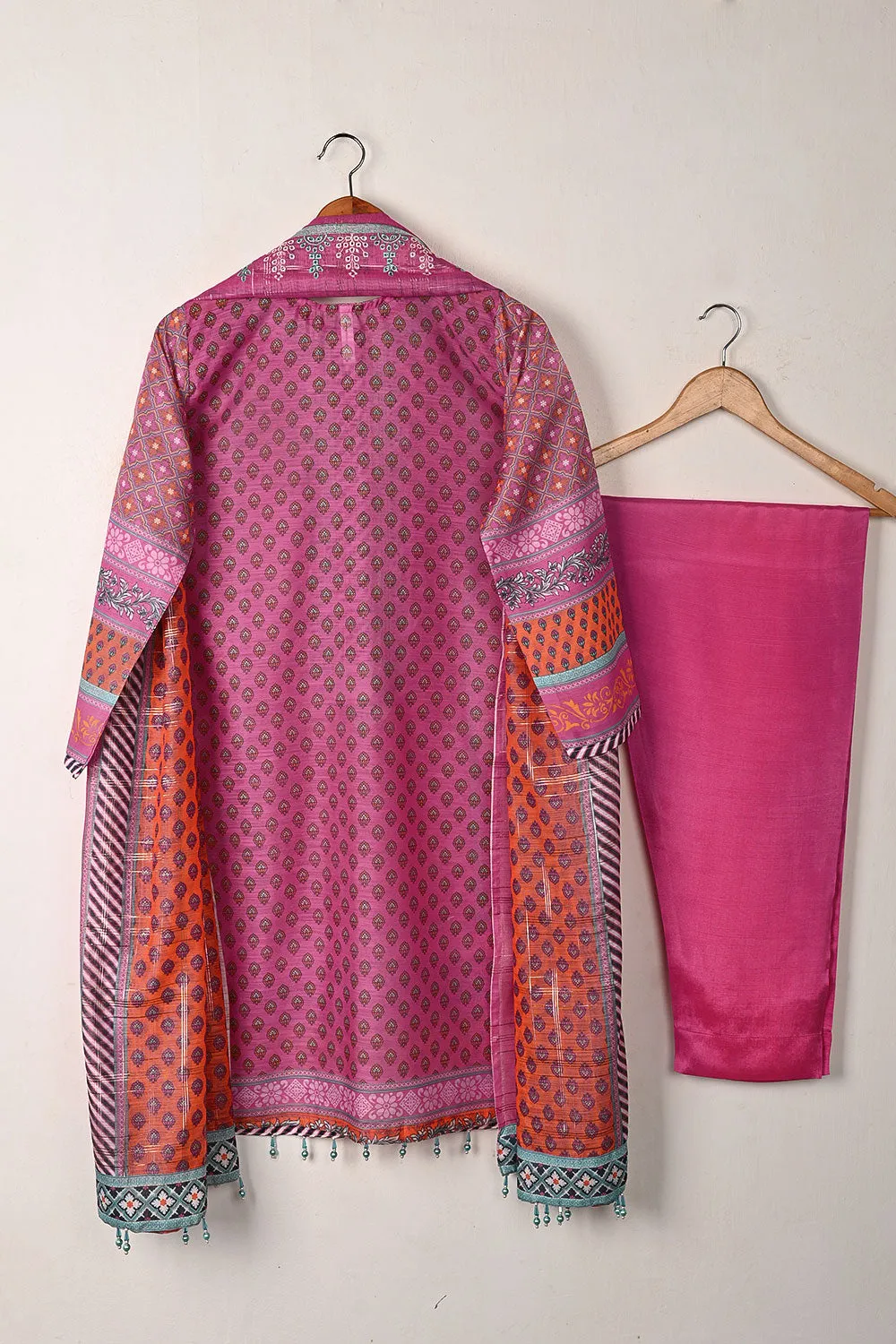 PD-07 - 3 Piece Ready To Wear Digital Printed Embroidered Poly-Cam Dress