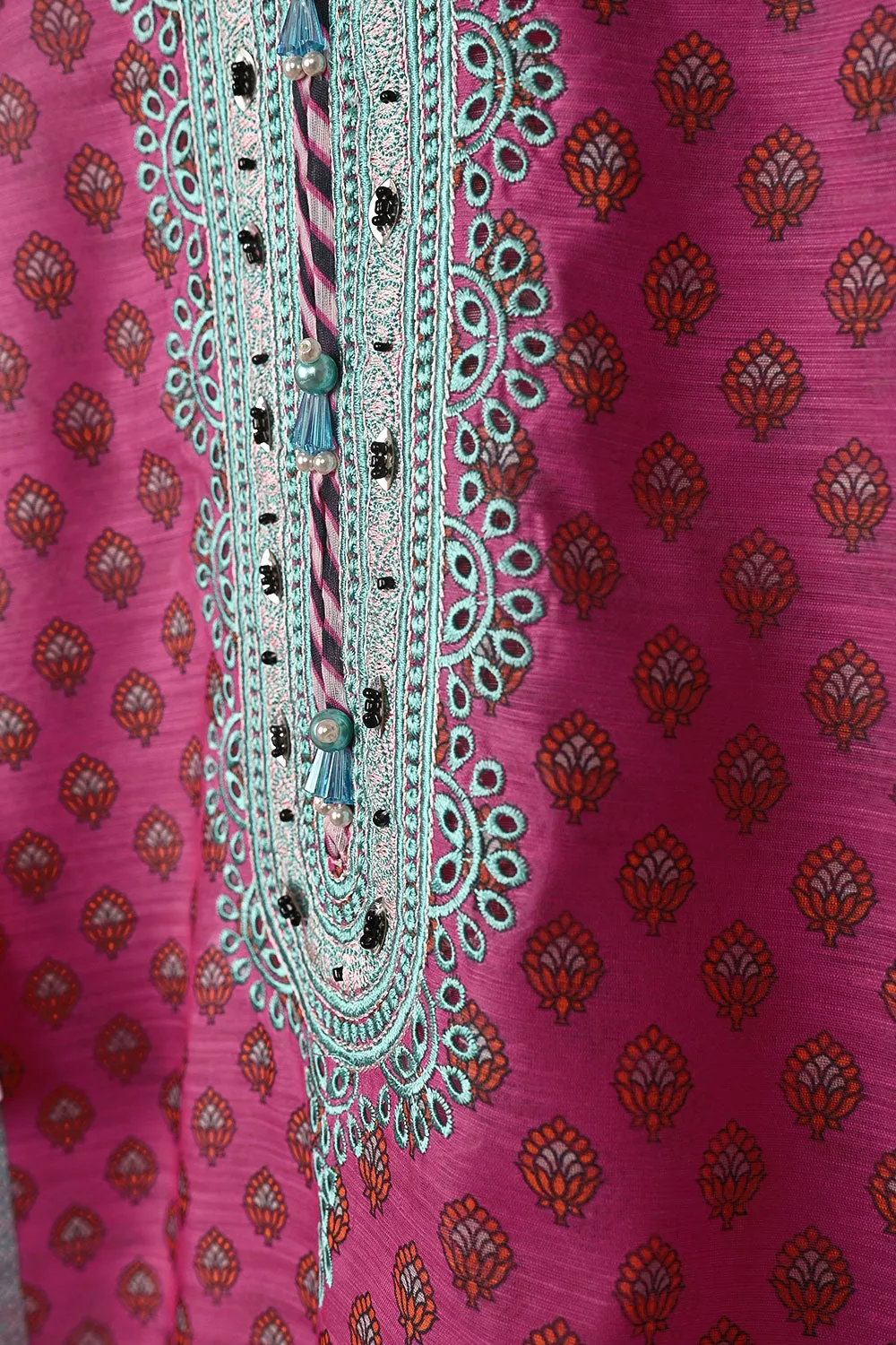 PD-07 - 3 Piece Ready To Wear Digital Printed Embroidered Poly-Cam Dress