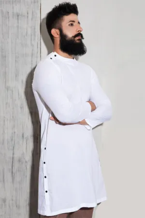 Perna - Cotton X Linen White Kurta