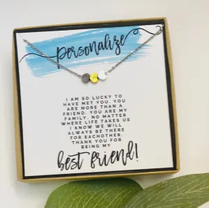 Personalized Best Friend.Gift, Personalized Jewelry, Personalized Gifts, BFF, Bestie, Best Friend Necklace, Best Friend Gift, Heart