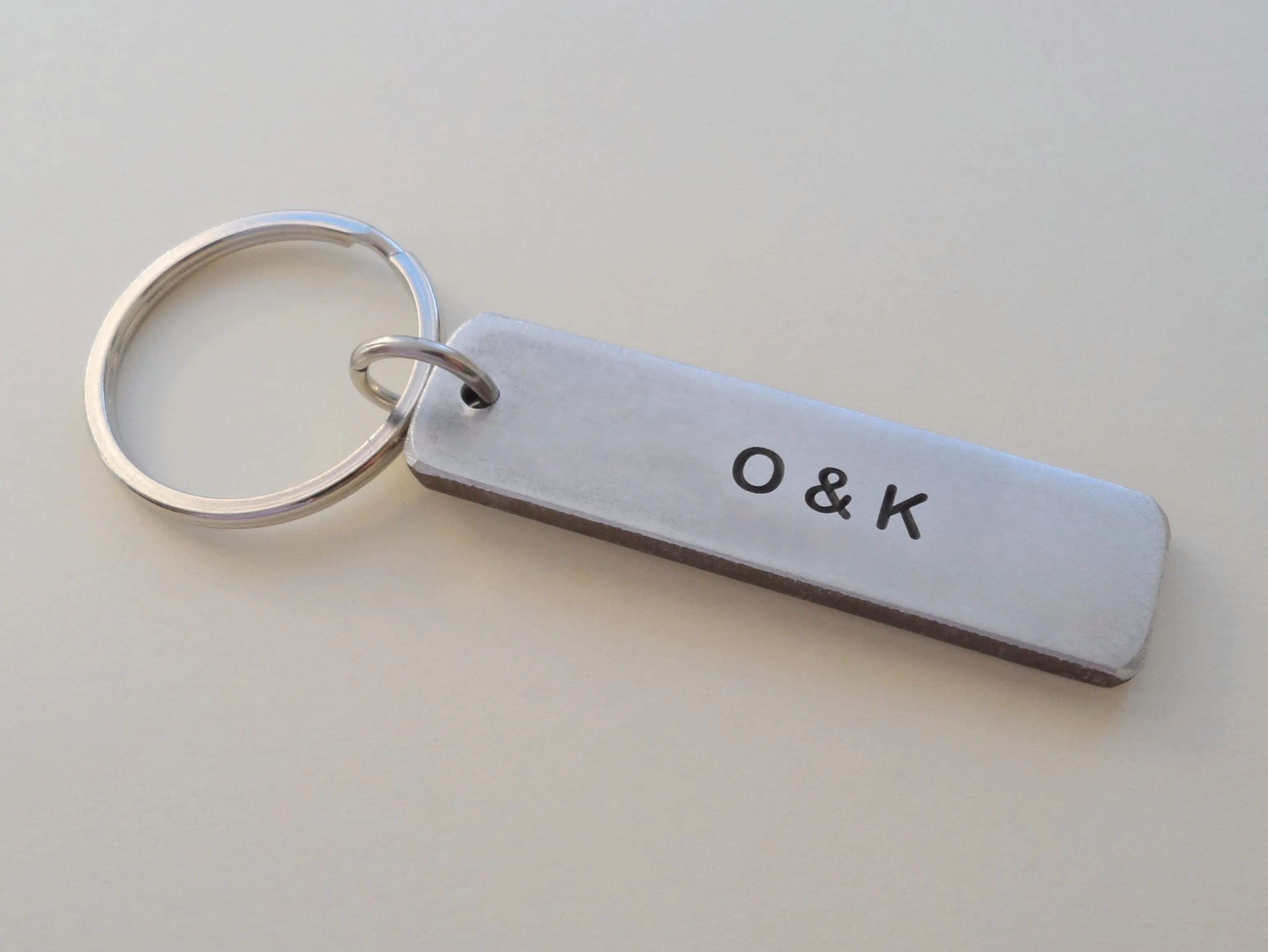 Personalized "My Best Catch" Engraved Aluminum Tag Keychain and Baseball Mitt Charm Keychain; Couples Keychain