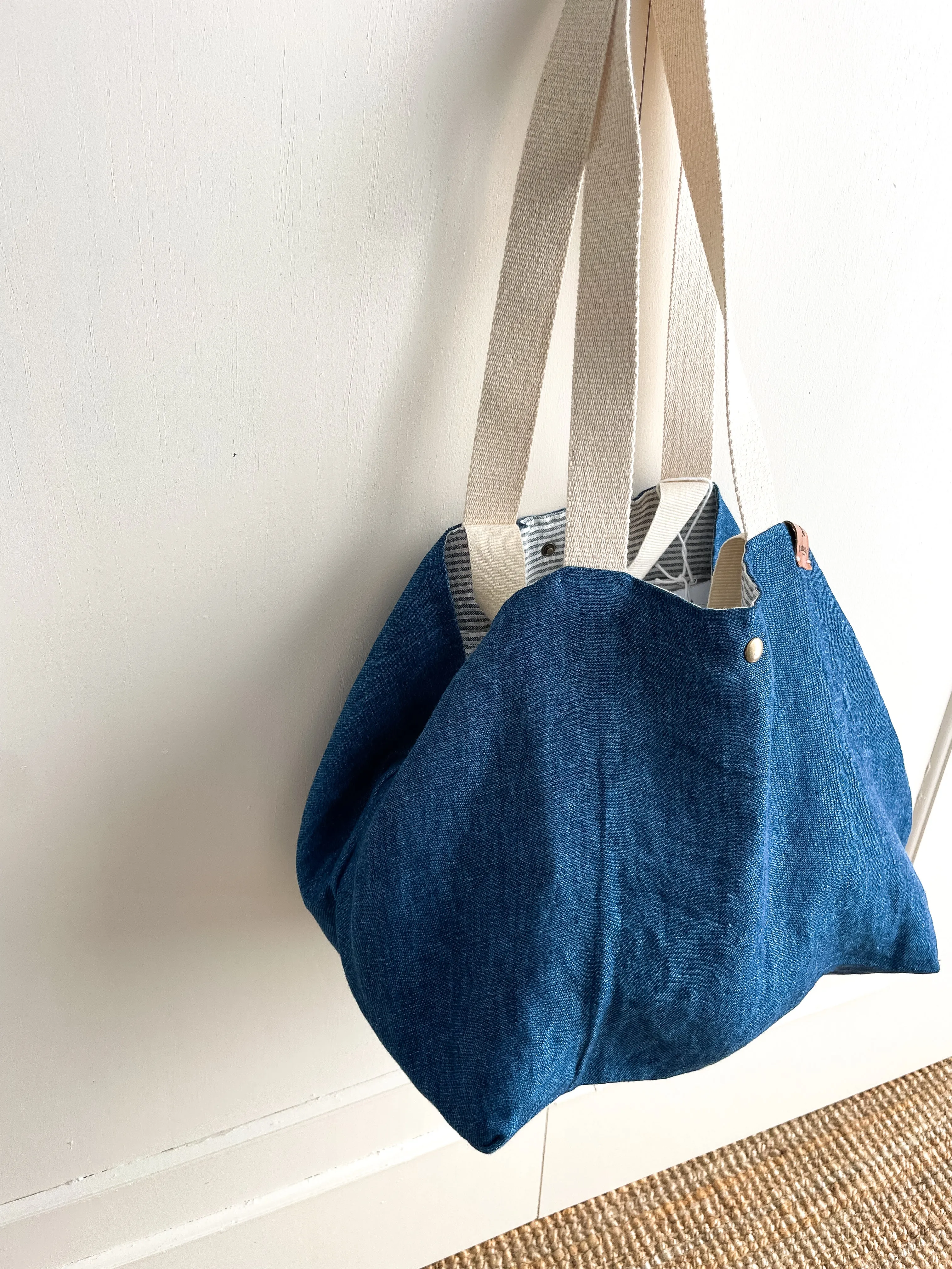 PETITE bag: indigo   cru