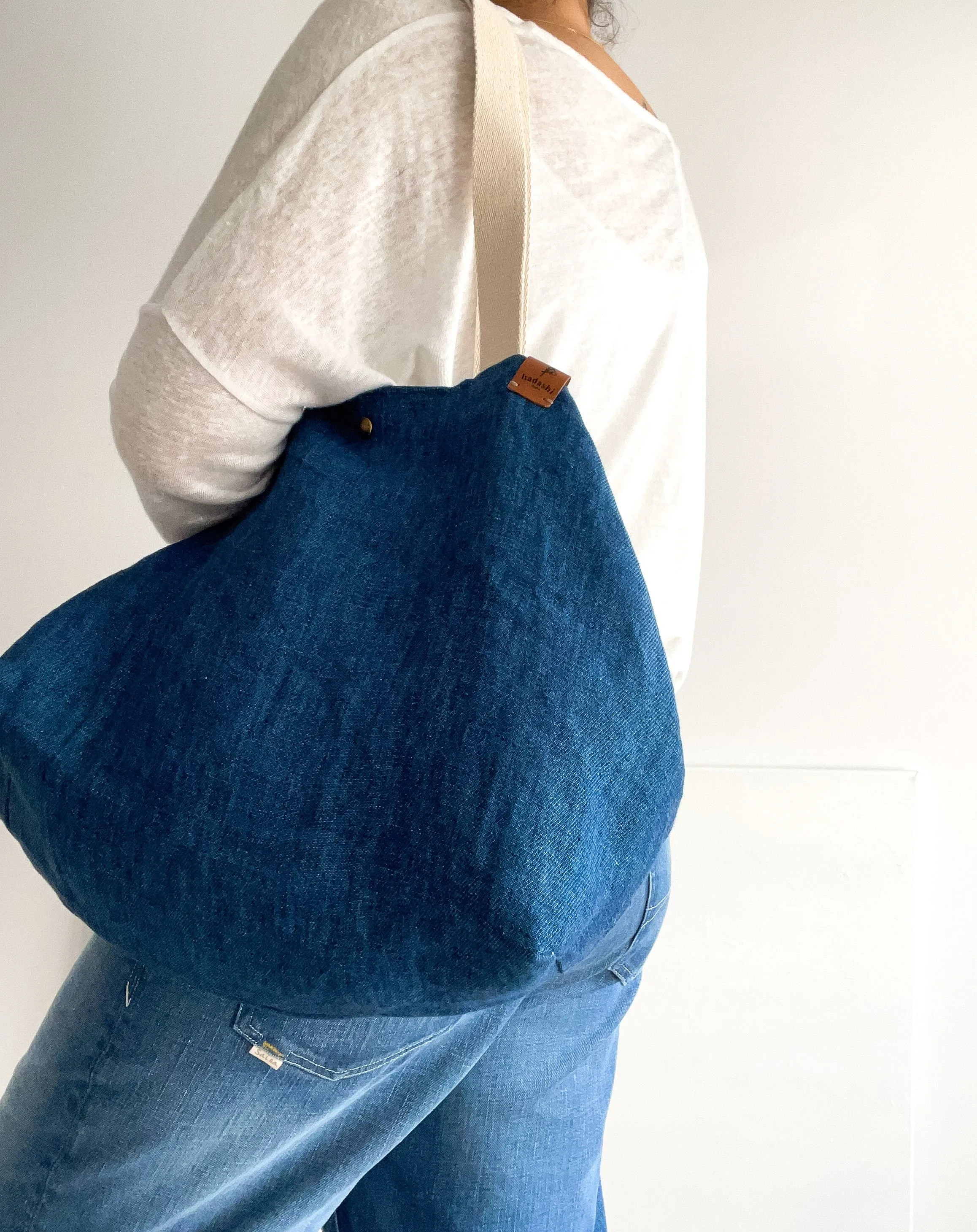 PETITE bag: indigo   cru