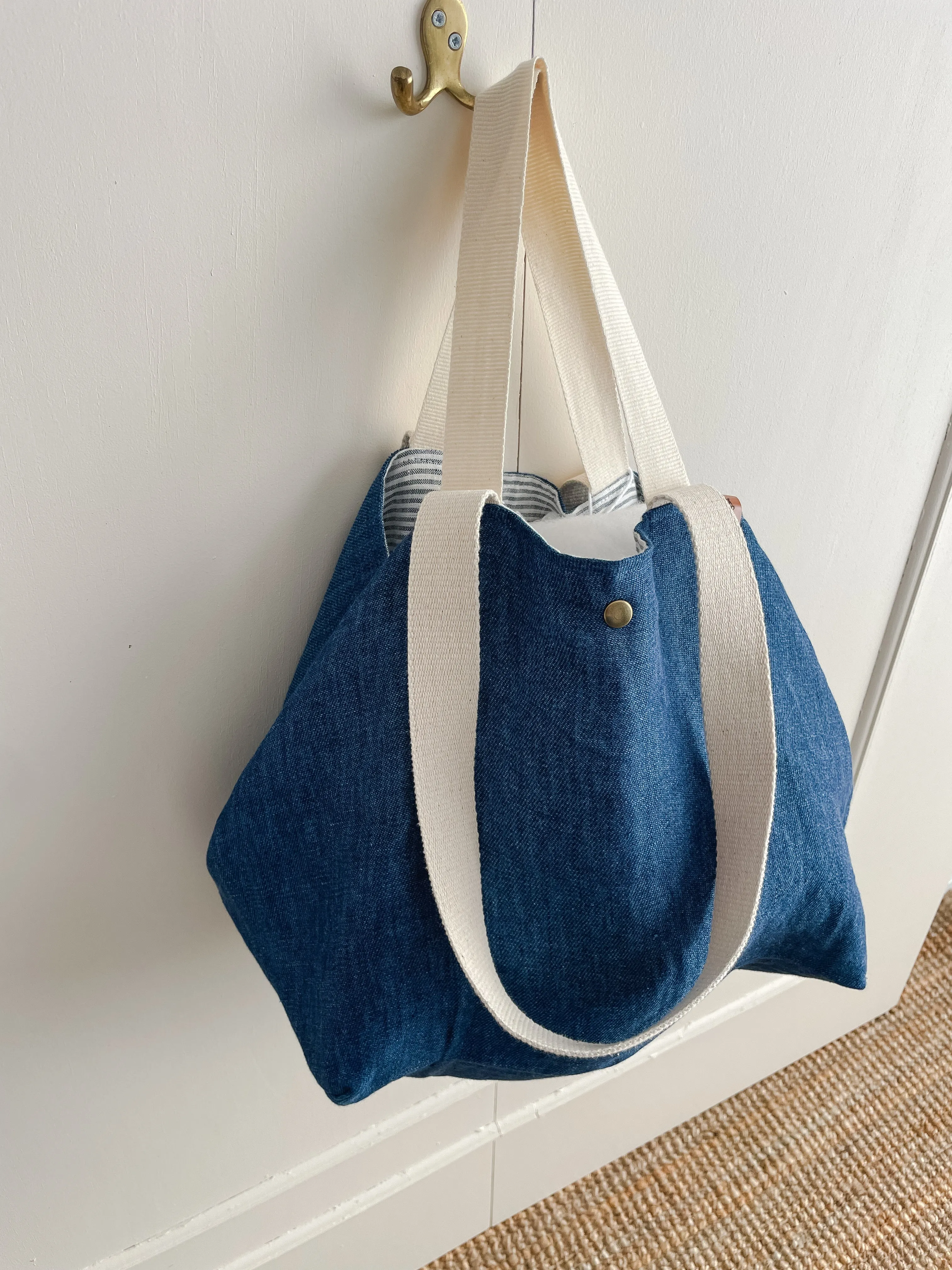 PETITE bag: indigo   cru