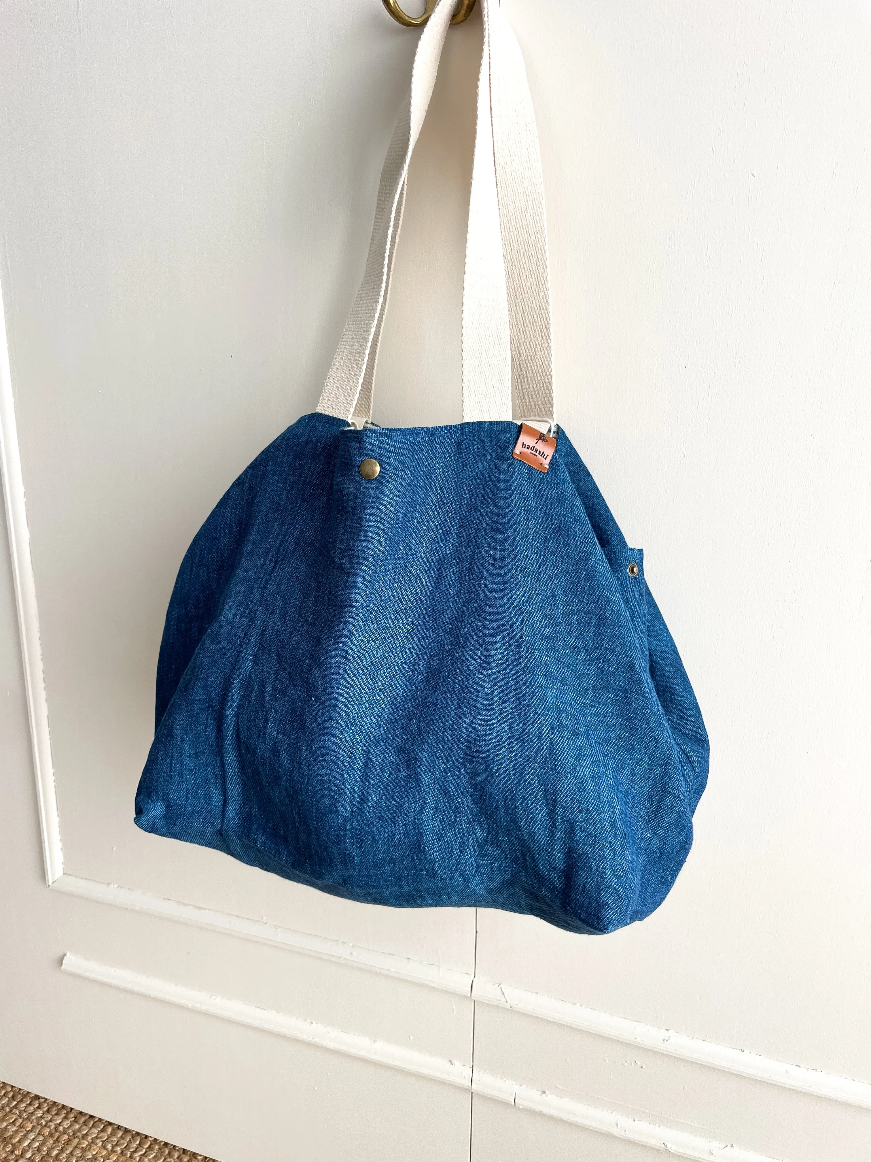 PETITE bag: indigo   cru