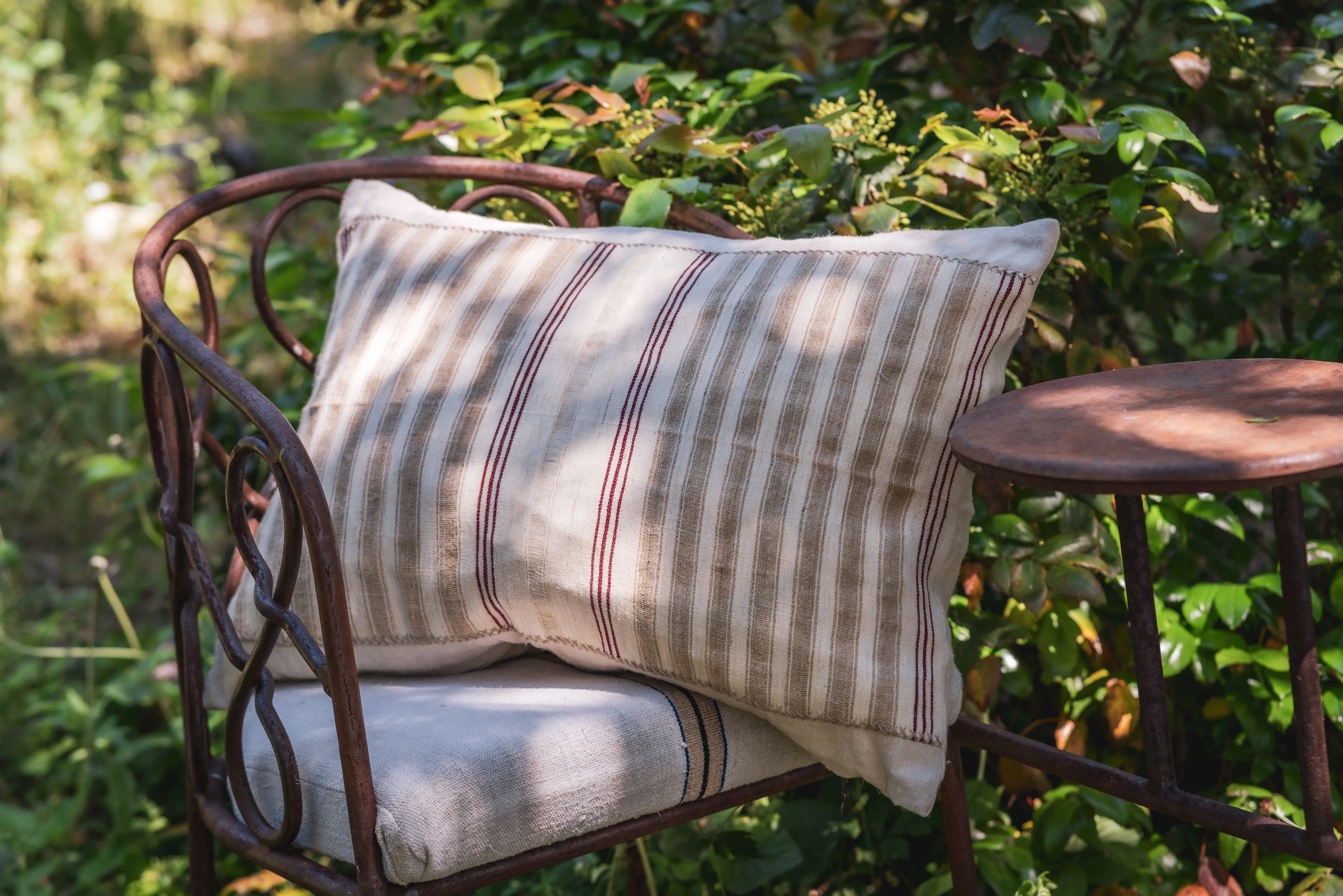Pillow: Antique handwoven decorative pillow - P454