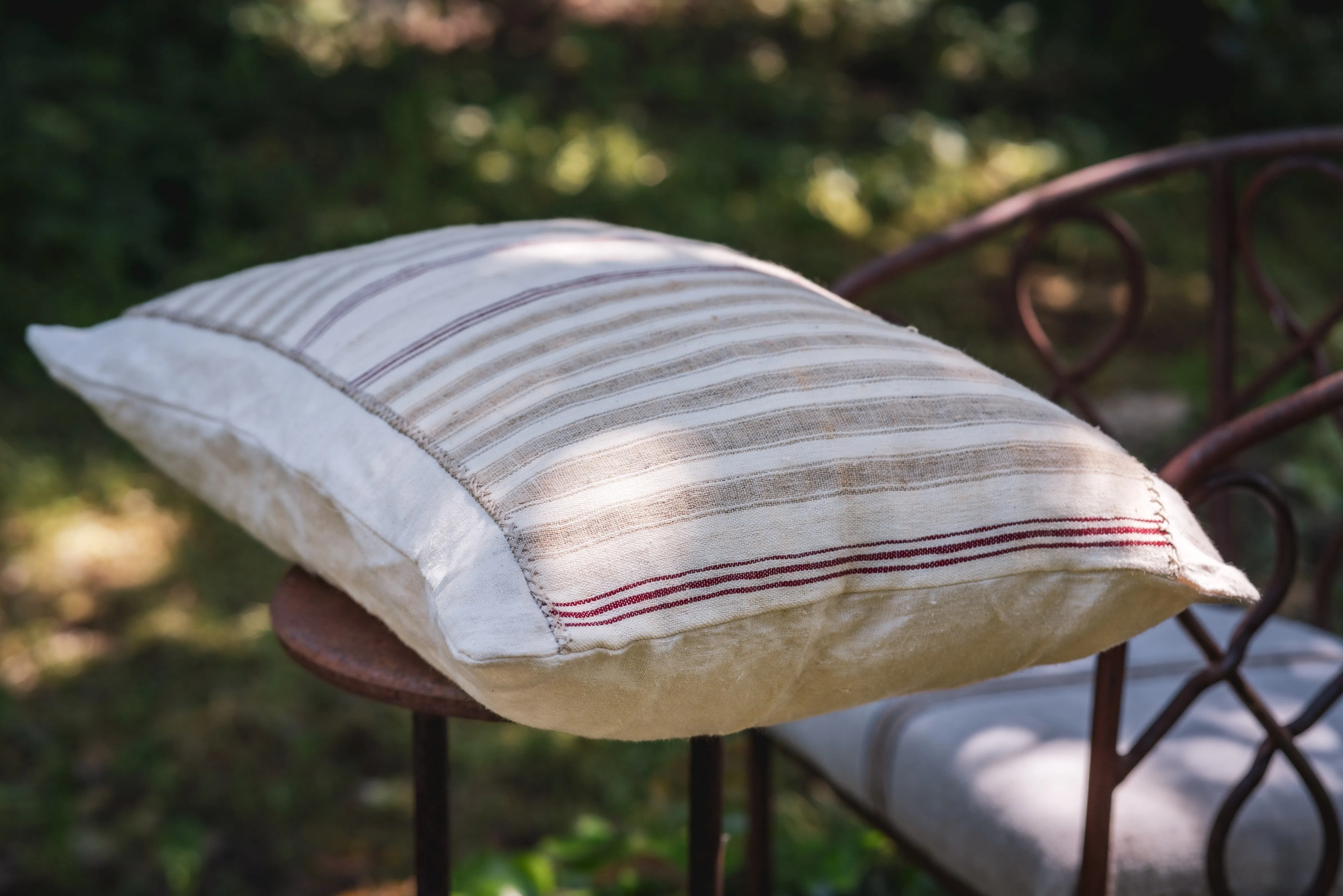 Pillow: Antique handwoven decorative pillow - P454