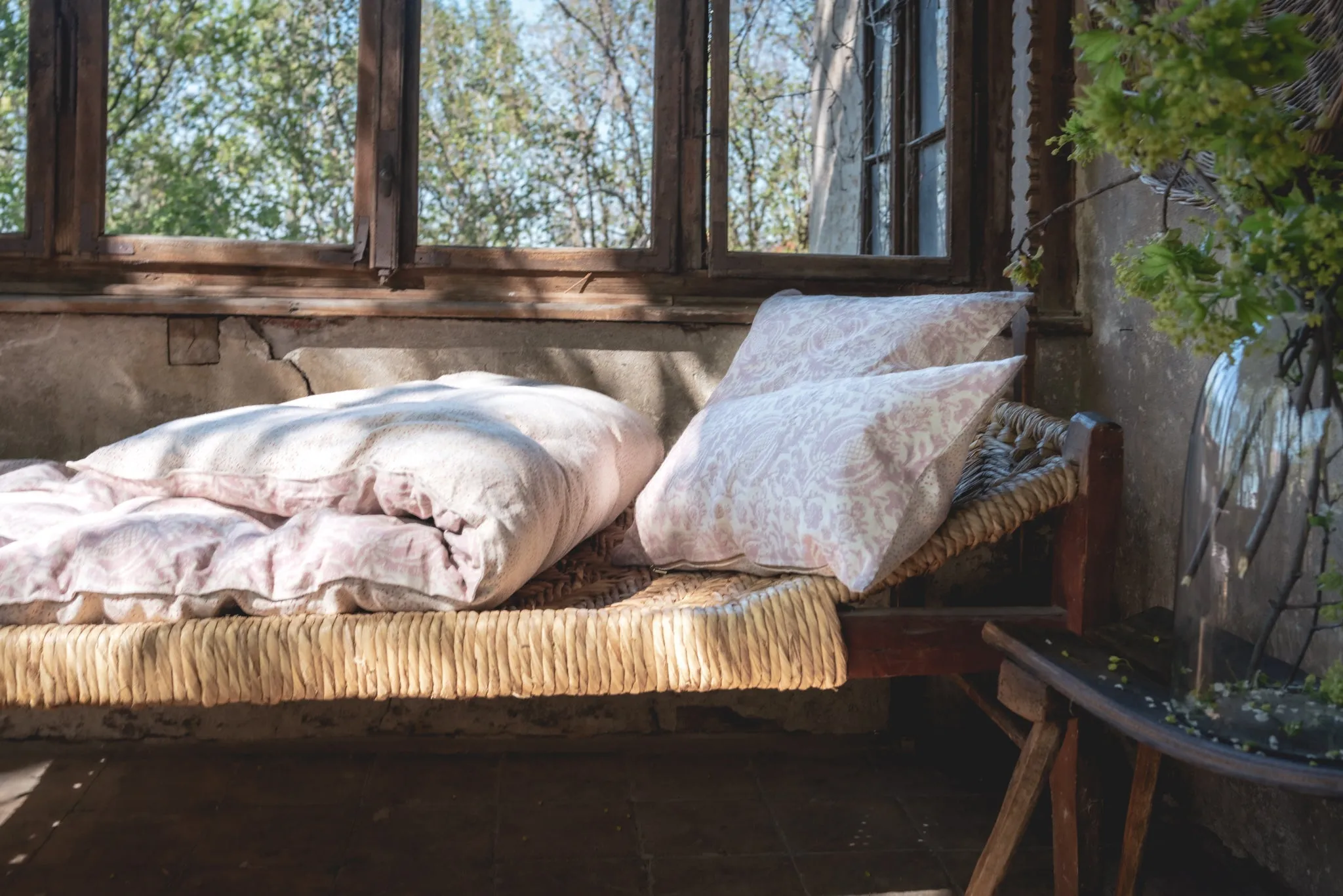 Pillow: Hand printed linen - P426