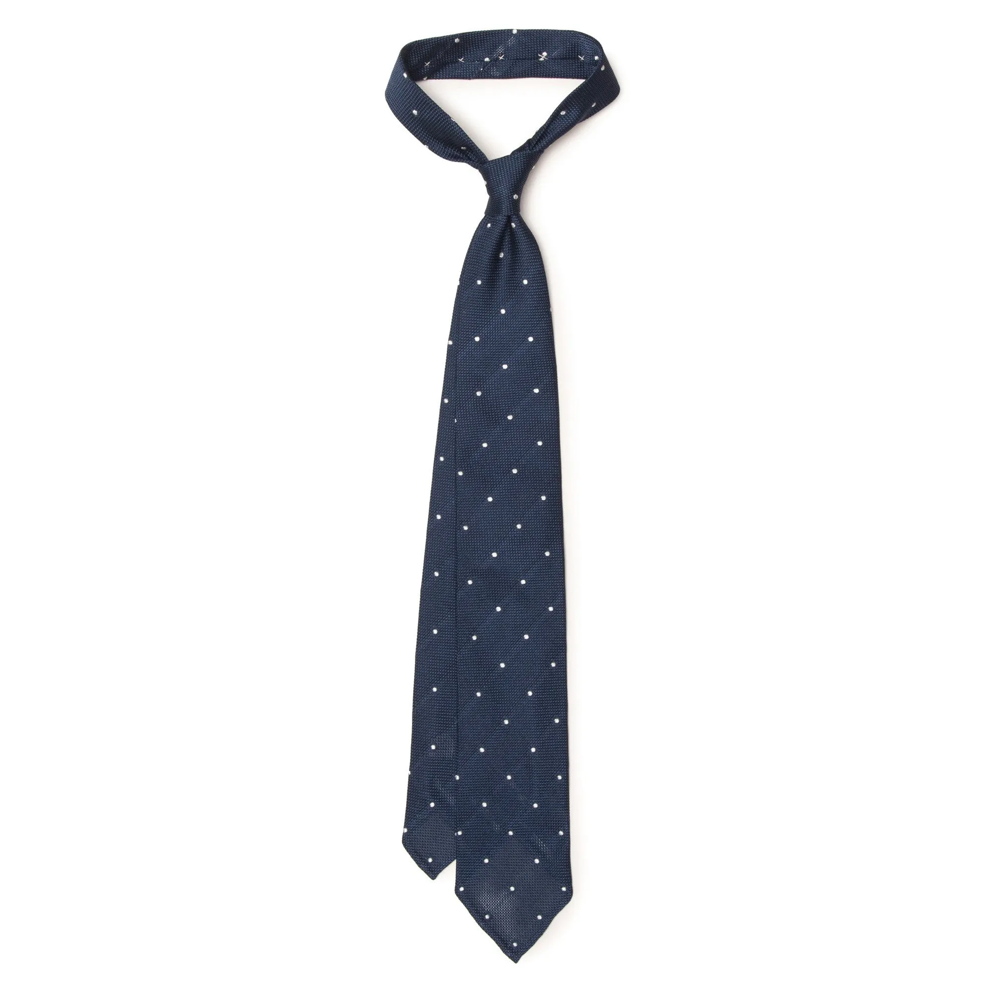 Pin Dot Grenadine - White on Dark Navy