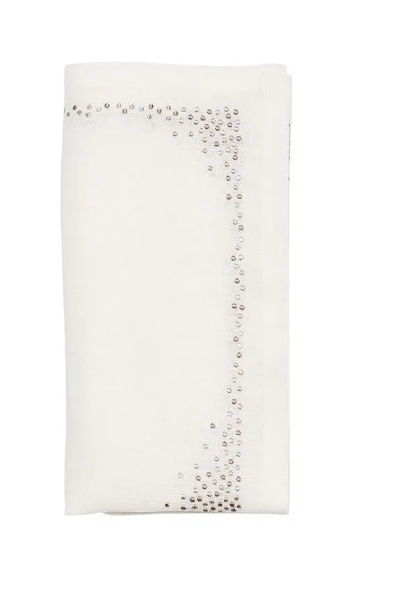 Pin Dot Napkin in White, Natural and Gray
