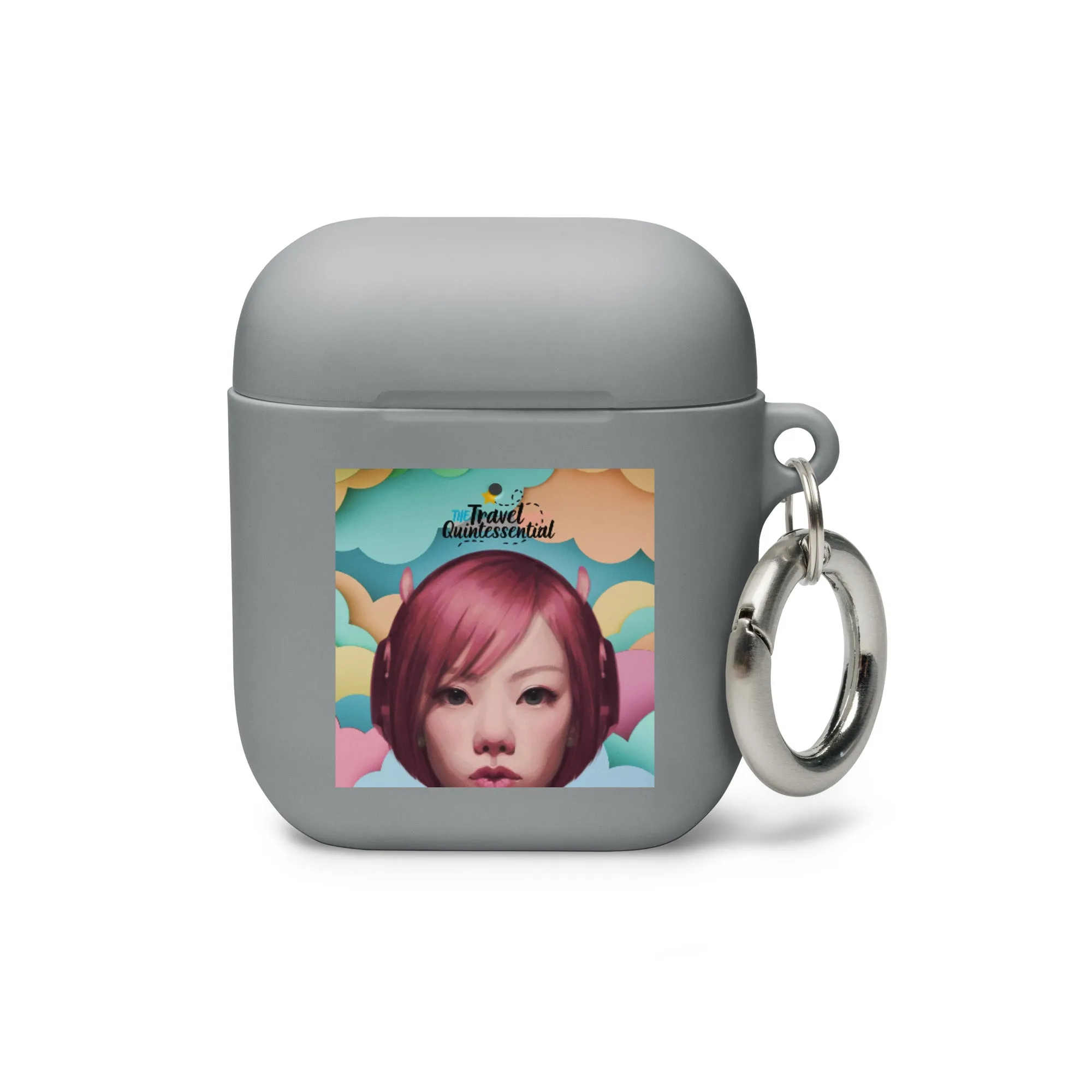 Pink Head TheTravelQuintessential Rubber Case for AirPods®