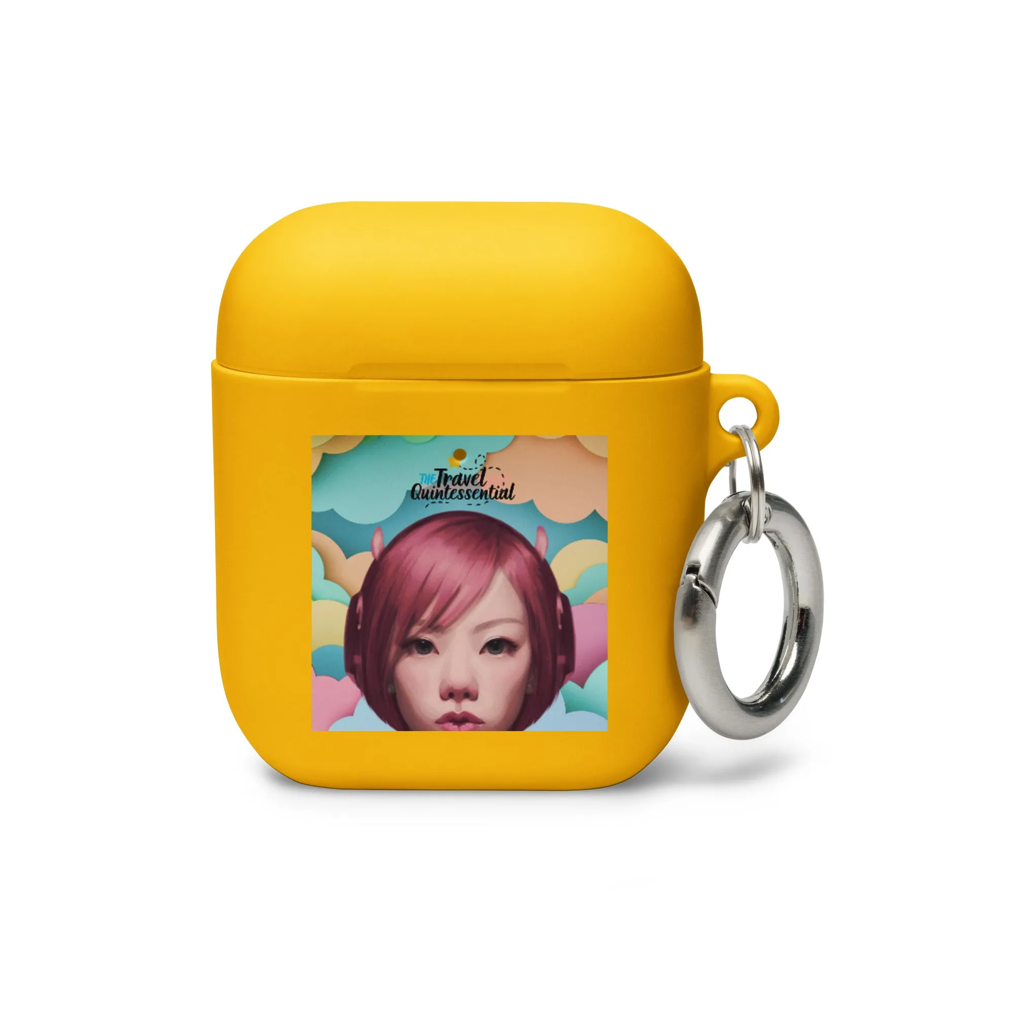 Pink Head TheTravelQuintessential Rubber Case for AirPods®
