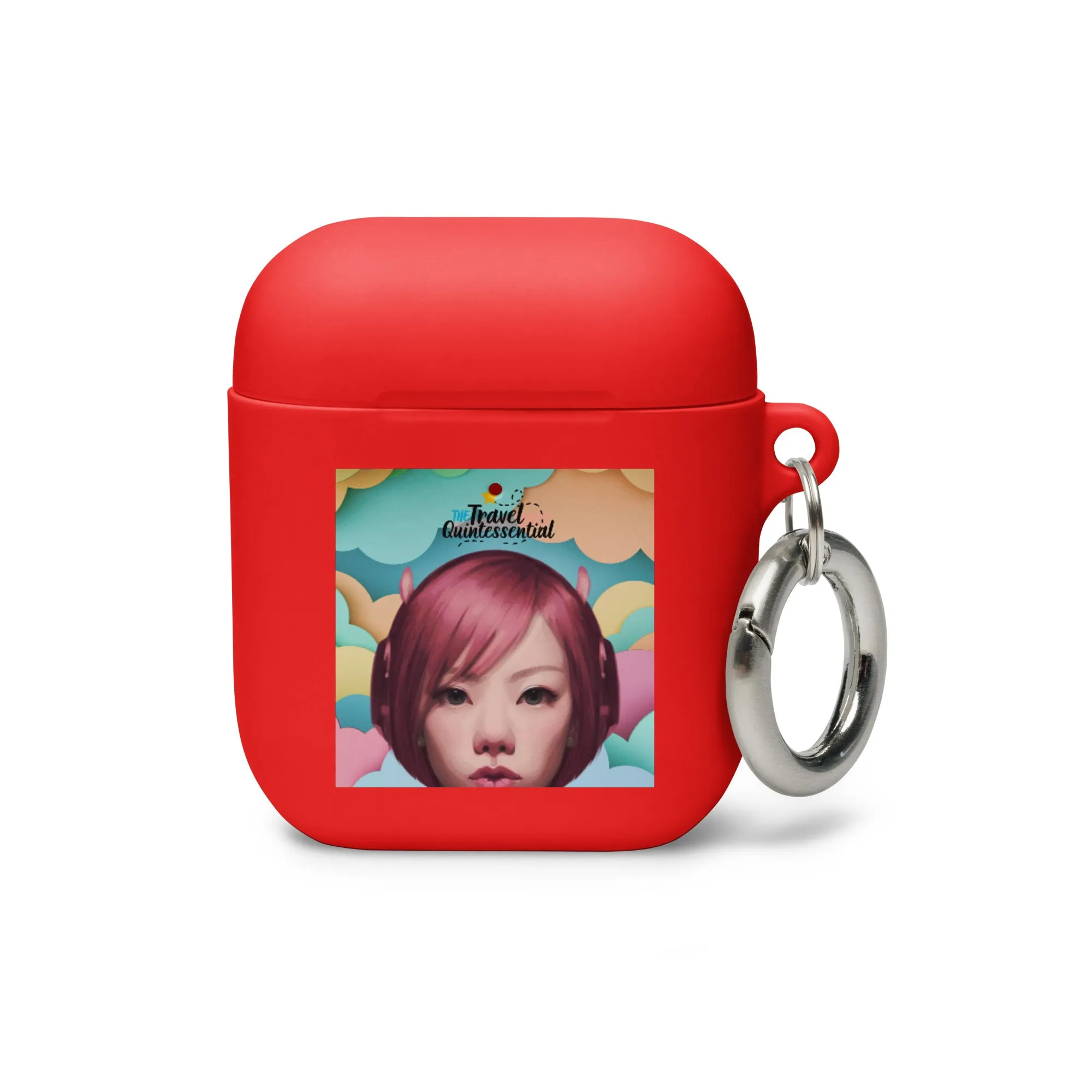 Pink Head TheTravelQuintessential Rubber Case for AirPods®
