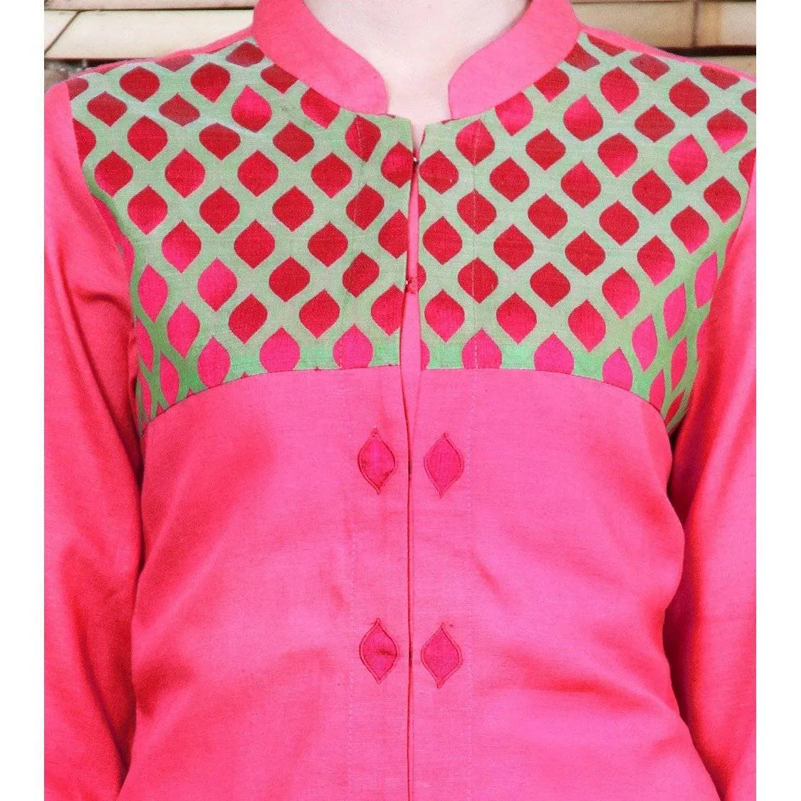 Pink Linen Kurta