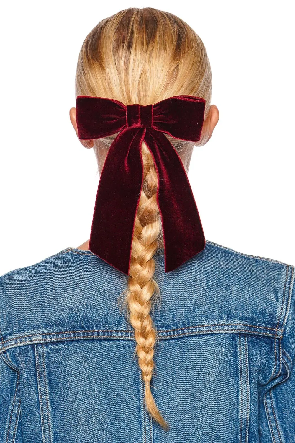 Pinot Wide Velvet Bow Barrette