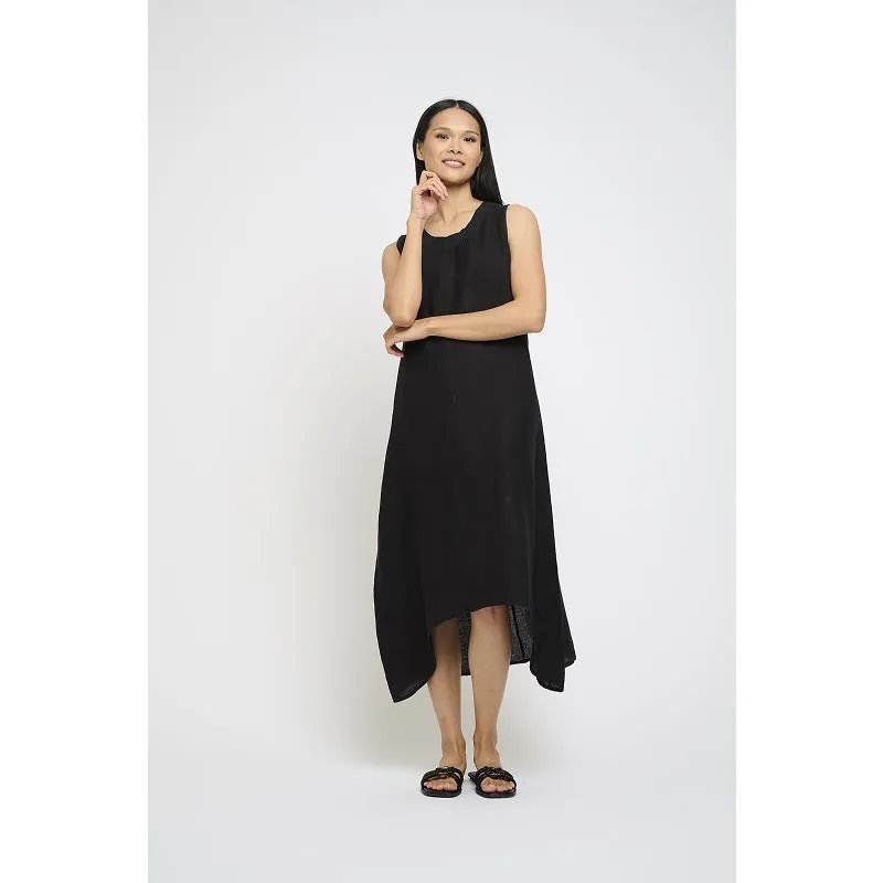 Pistache Sleeveless Maxi Linen Dress