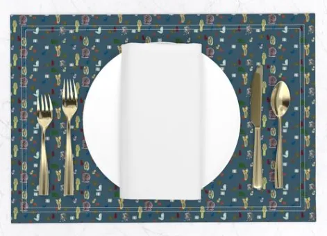Placemats <br/> The Great Mother, Cobalt