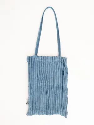 Plissé Silk Bag - Light Indigo