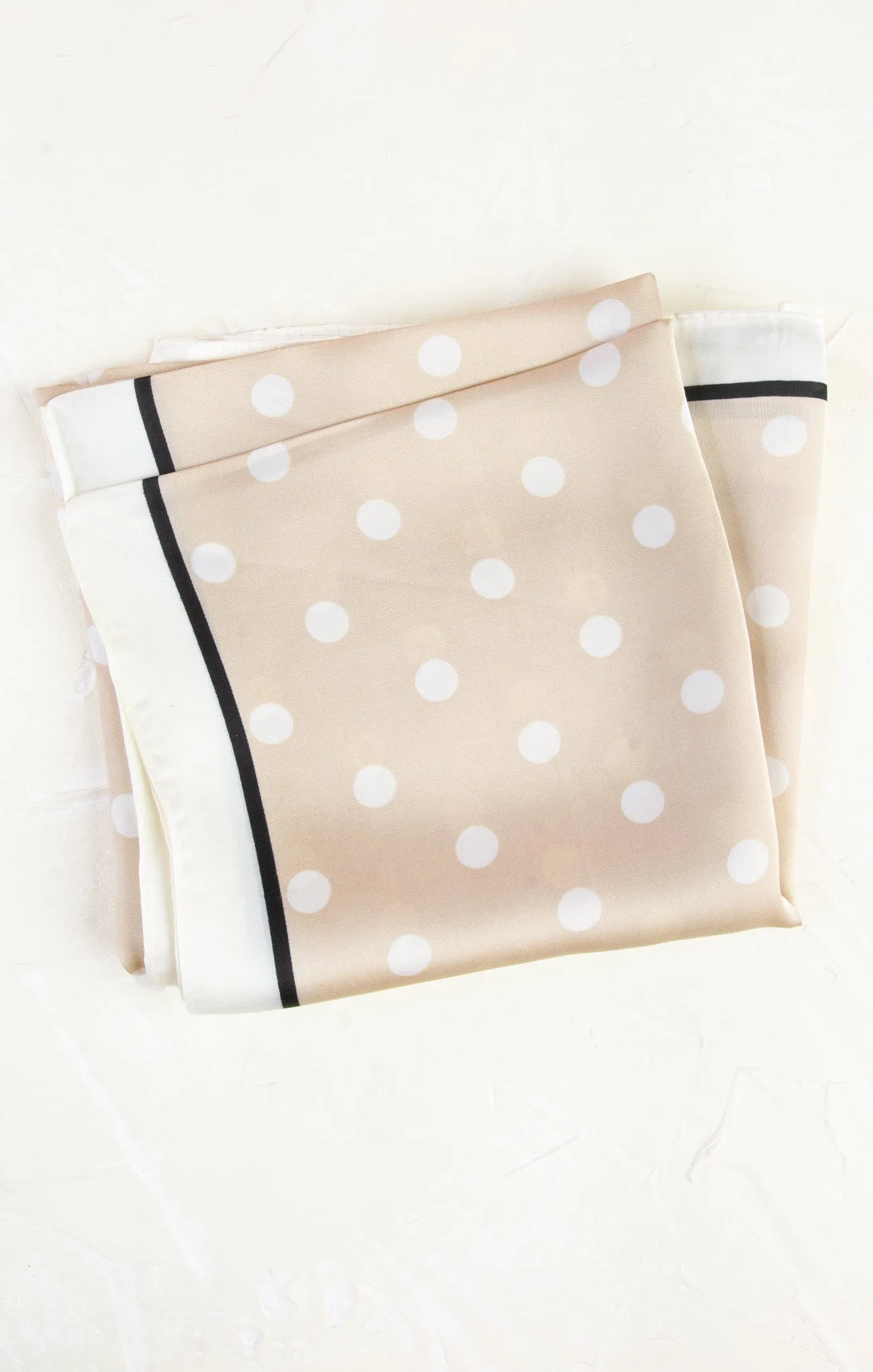 Polka Dot Silk Square Bandana
