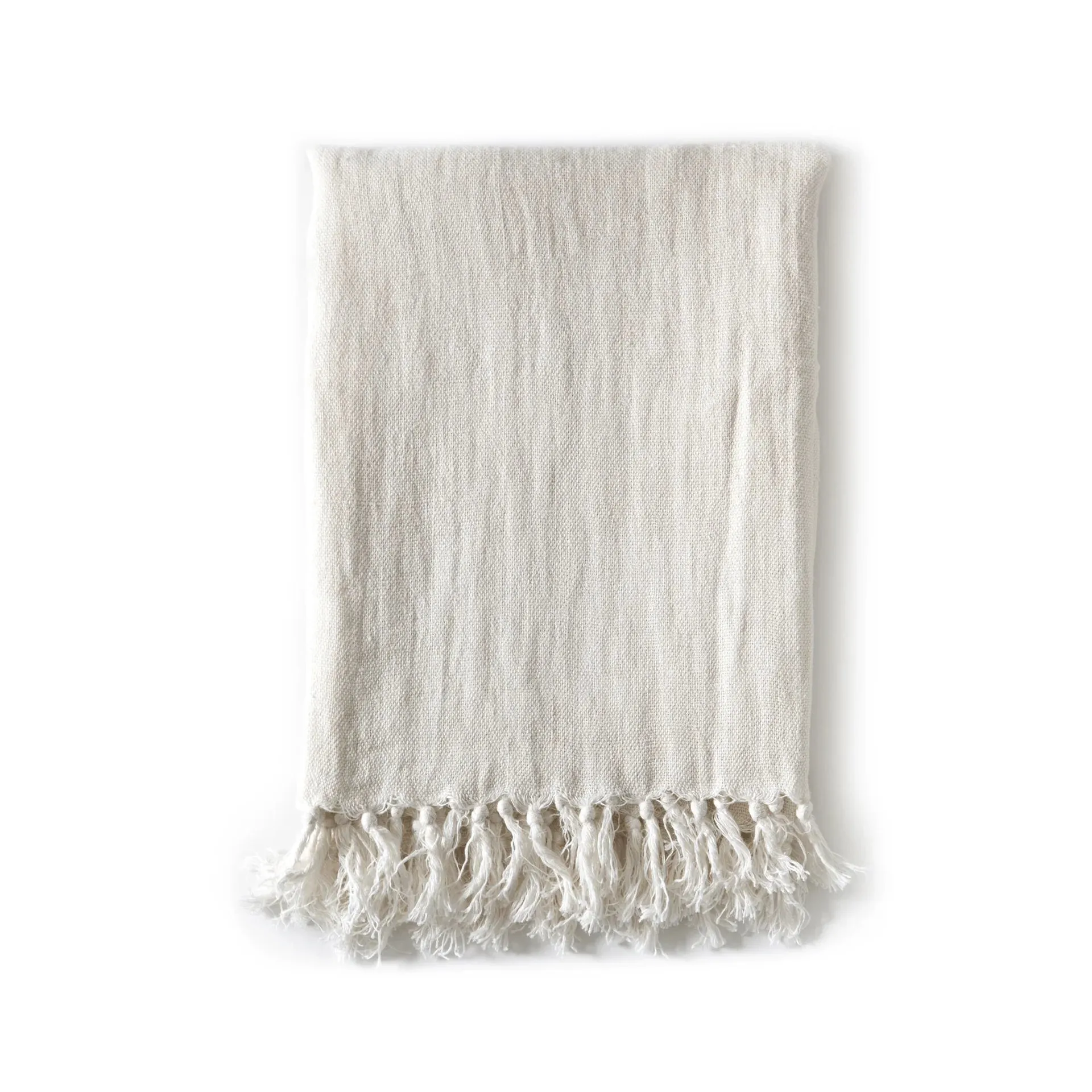Pom Pom at Home Montauk Cream Linen Blanket ~ Available in Queen and King Size