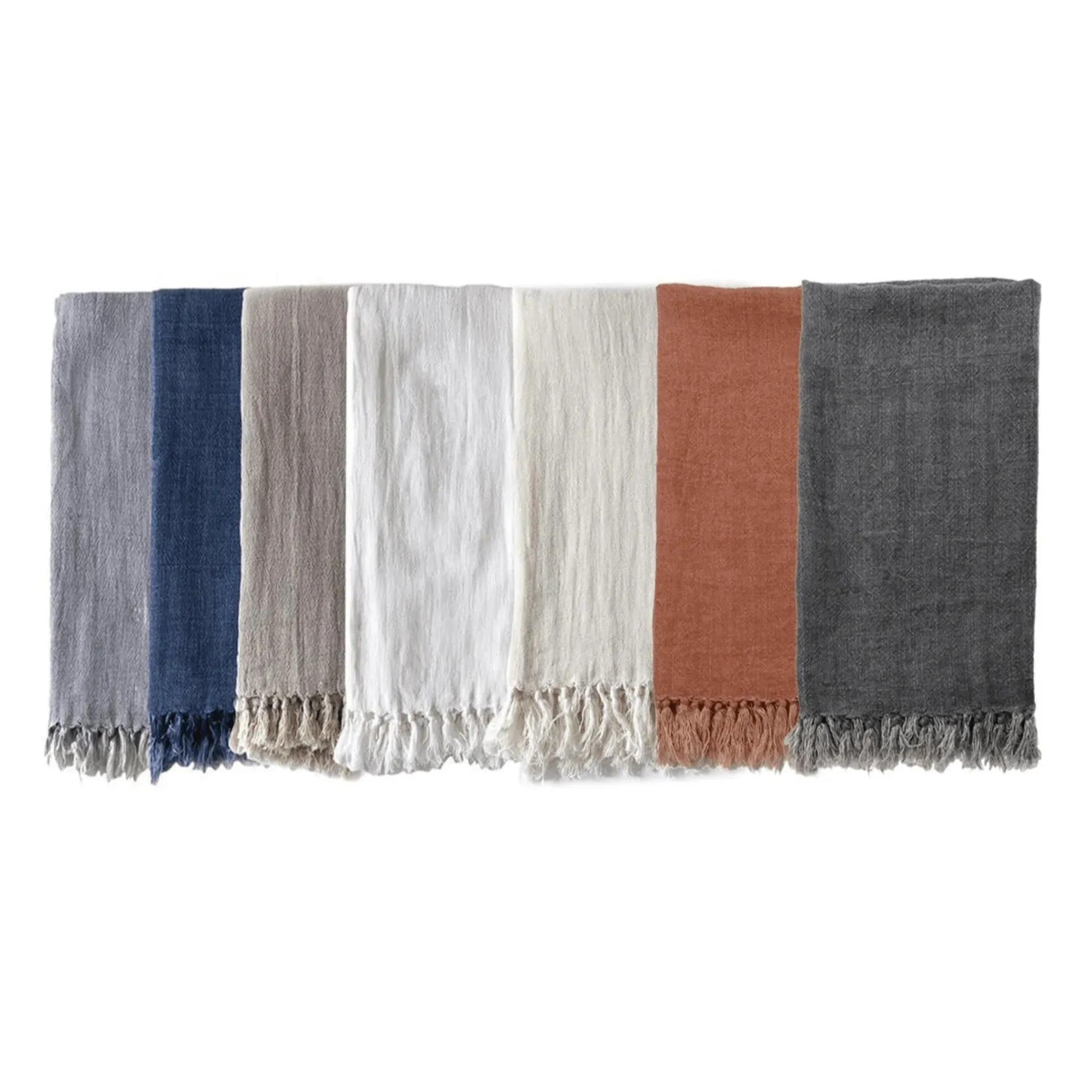 Pom Pom at Home Montauk Ocean Linen Blanket ~ Available in Queen and King Size
