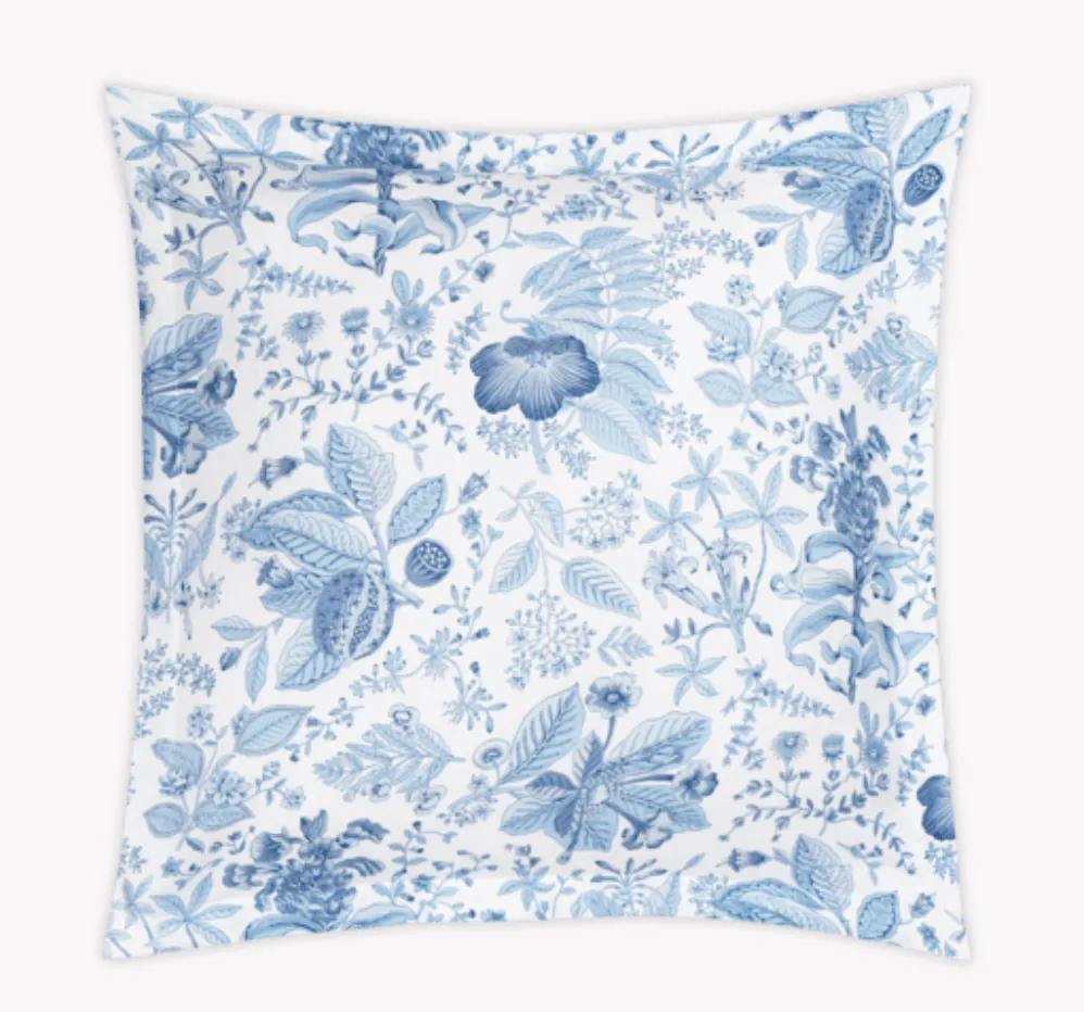 Pomegranate Linen Sham - Porcelain Blue