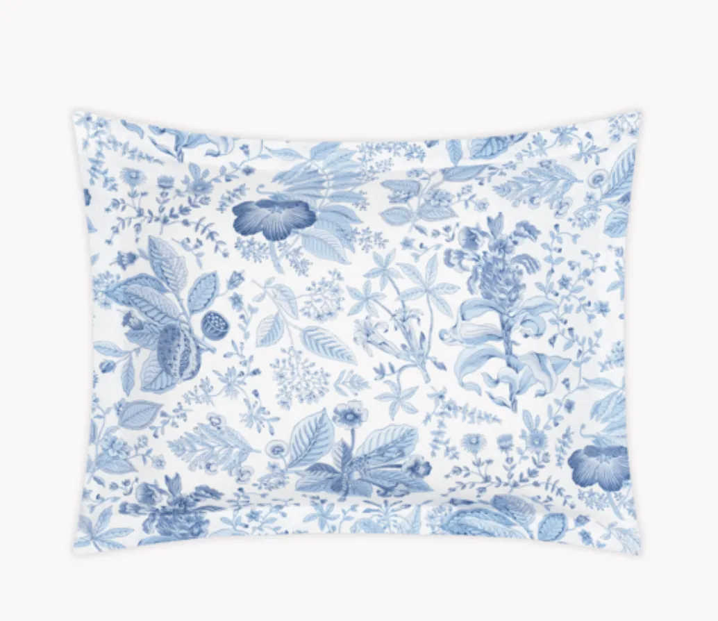 Pomegranate Linen Sham - Porcelain Blue