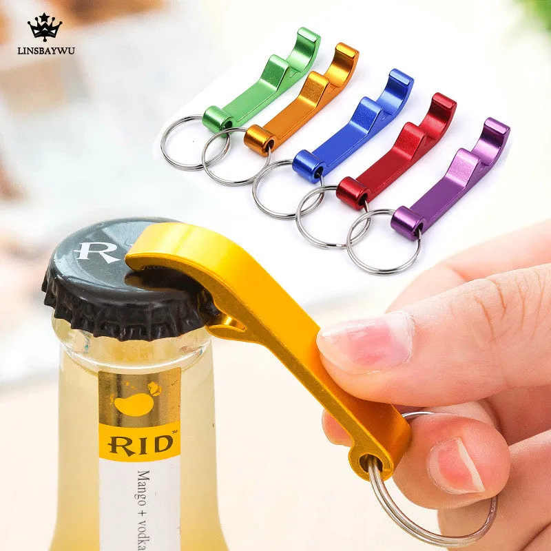 Portable 4 in 1 Bottle Opener Key Ring Chain Keyring Keychain Metal Beer Bar Tool Claw Gift