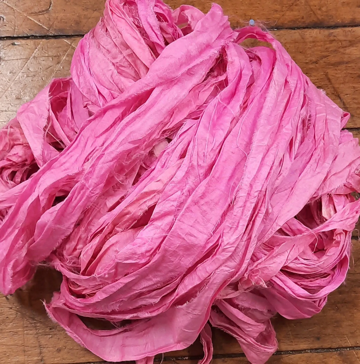 Premium Sari Silk Ribbon "Girly Pink"