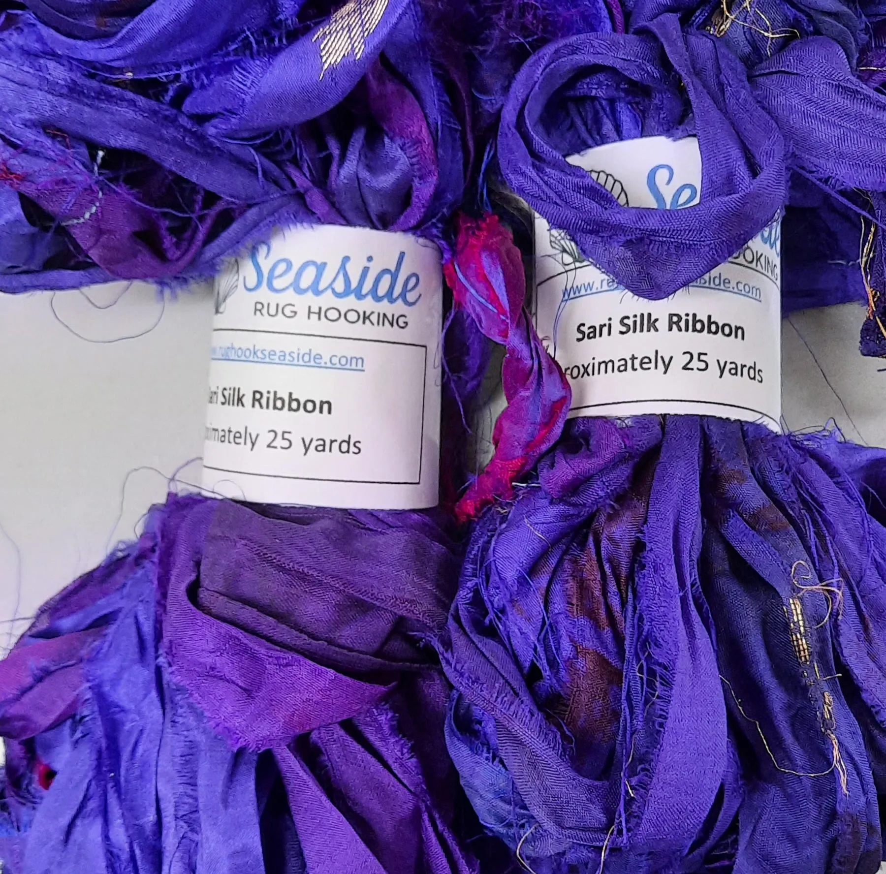 Premium Sari Silk Ribbon  "Violet"