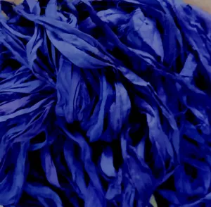 Premium Sari Silk Ribbon Violet Blue
