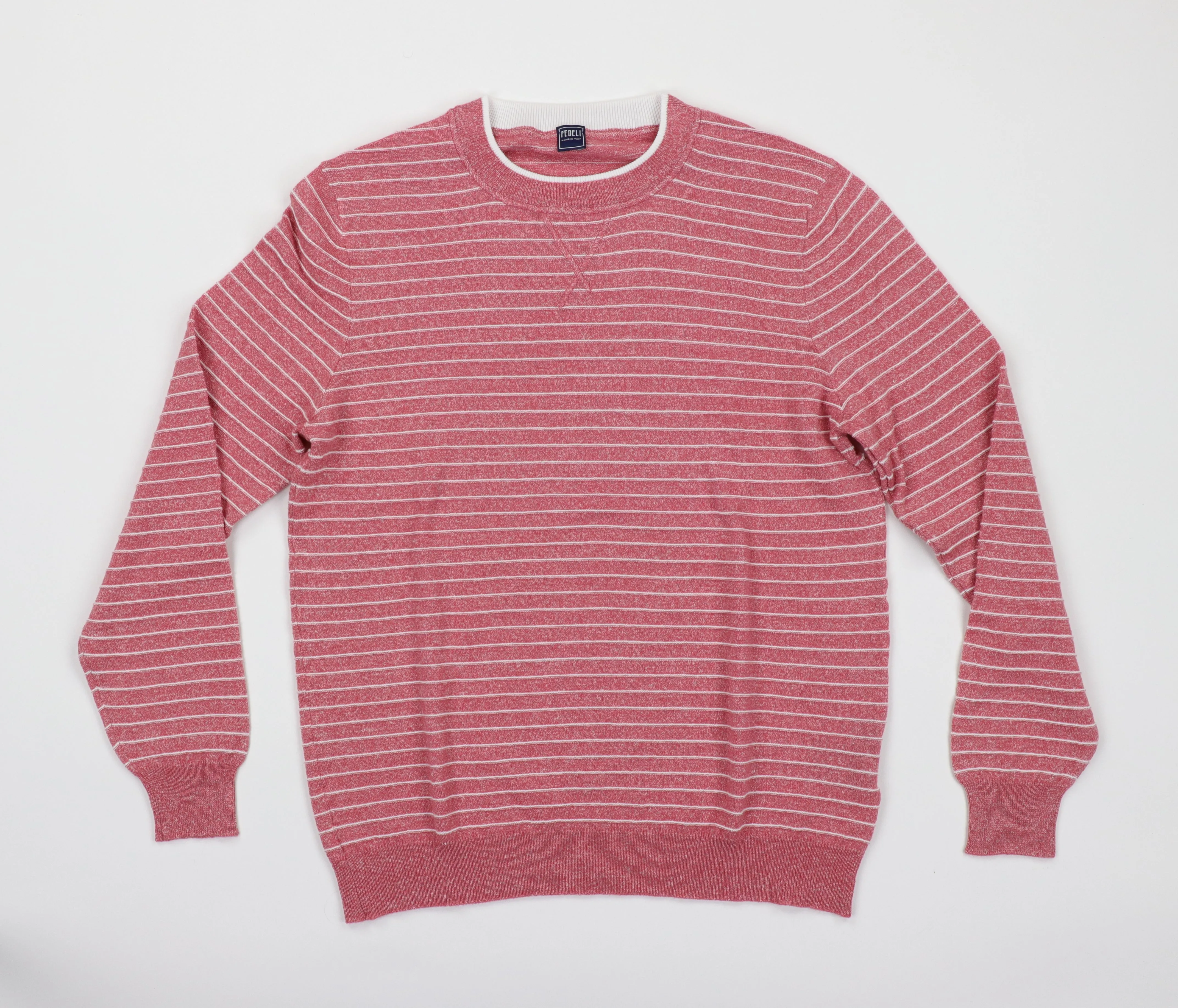 Prom Striped Cashmere and Linen Crewneck