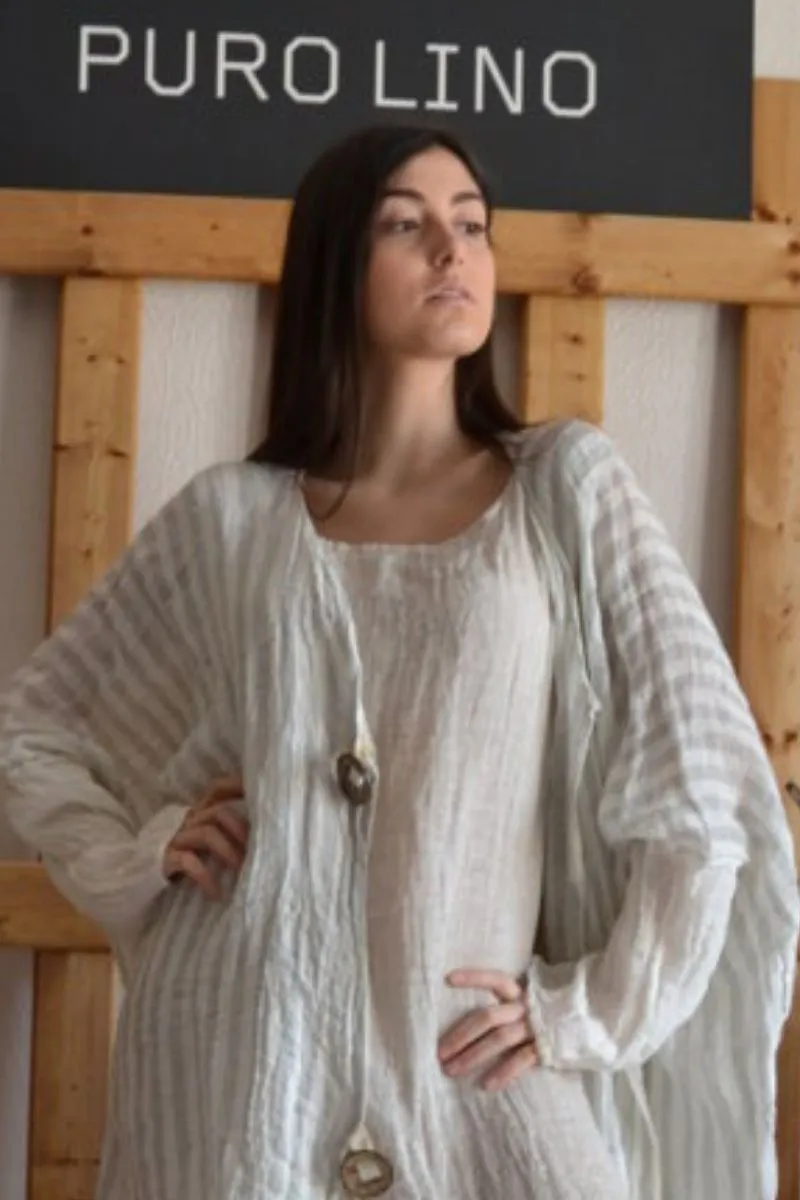 Pure Italian Linen Positano White Jacket