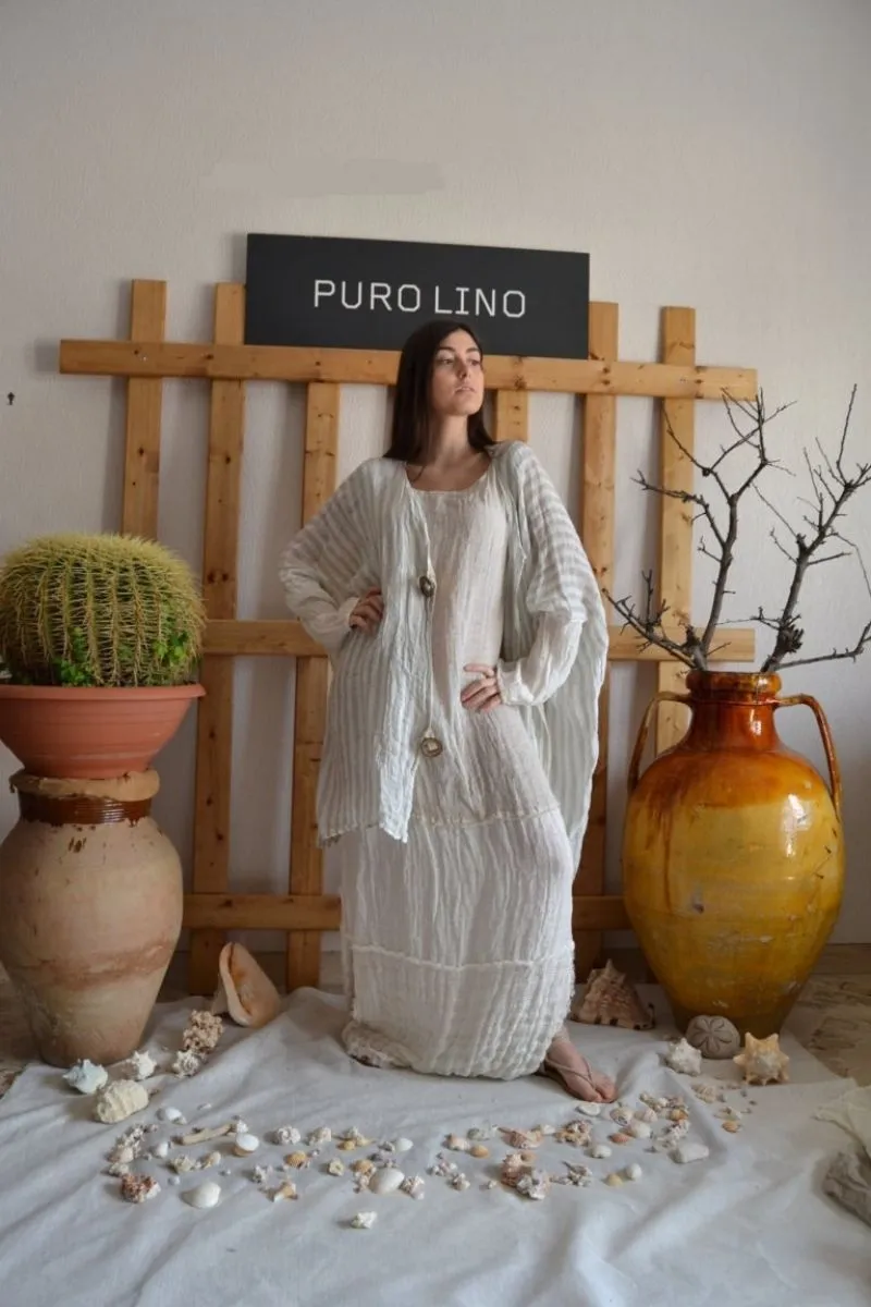 Pure Italian Linen Positano White Jacket
