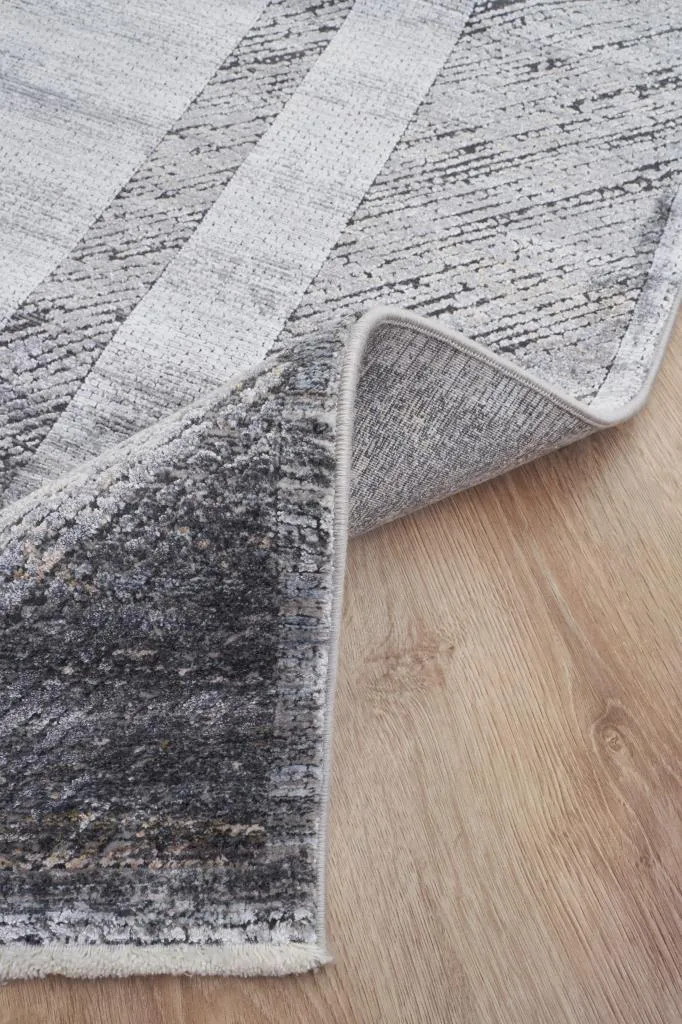 Queen Gray Bamboo Woven Modern Living Room Rug 8106