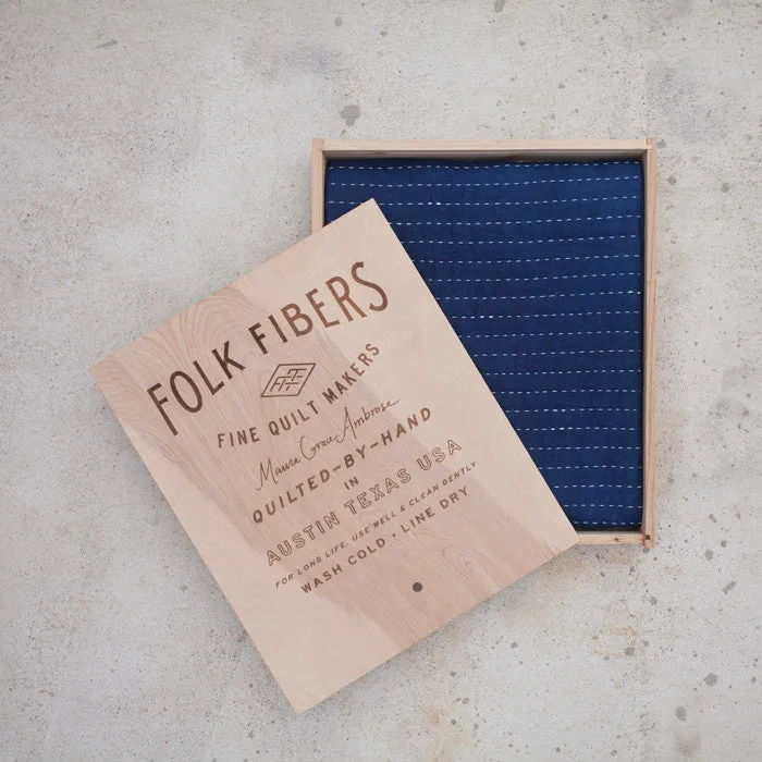 "Path" Indigo Wholecloth