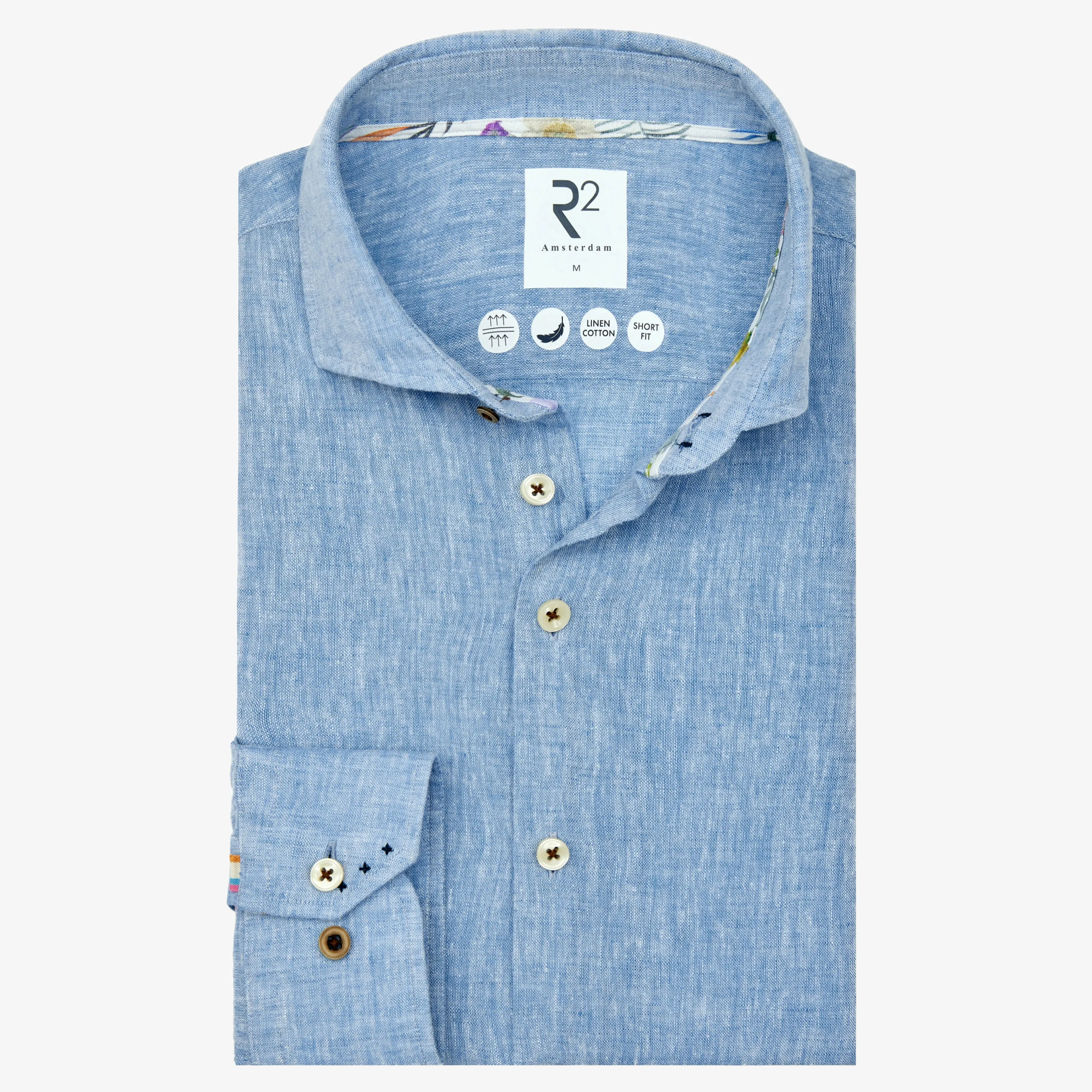 R2 Amsterdam Linen Shirt - Denim Blue