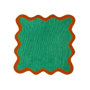 Red and Green Scallop 100% Linen Placemat