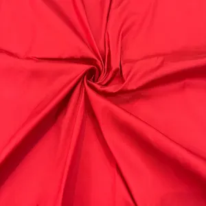 Red Plain Satin Silk Fabric