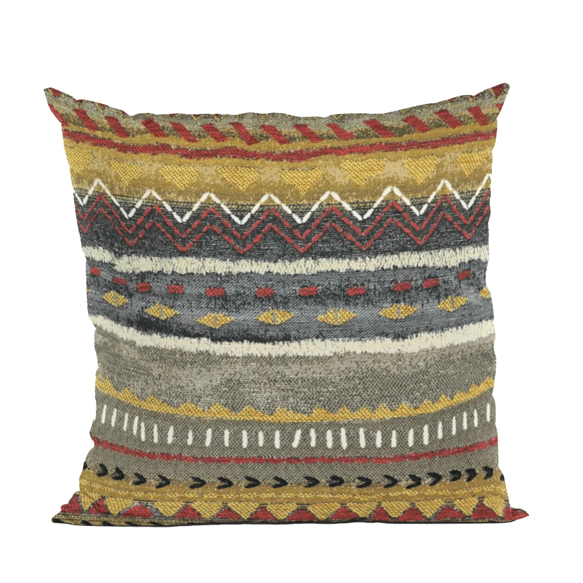 Red Sand Red Blue and Orange Handmade Luxury Pillow
