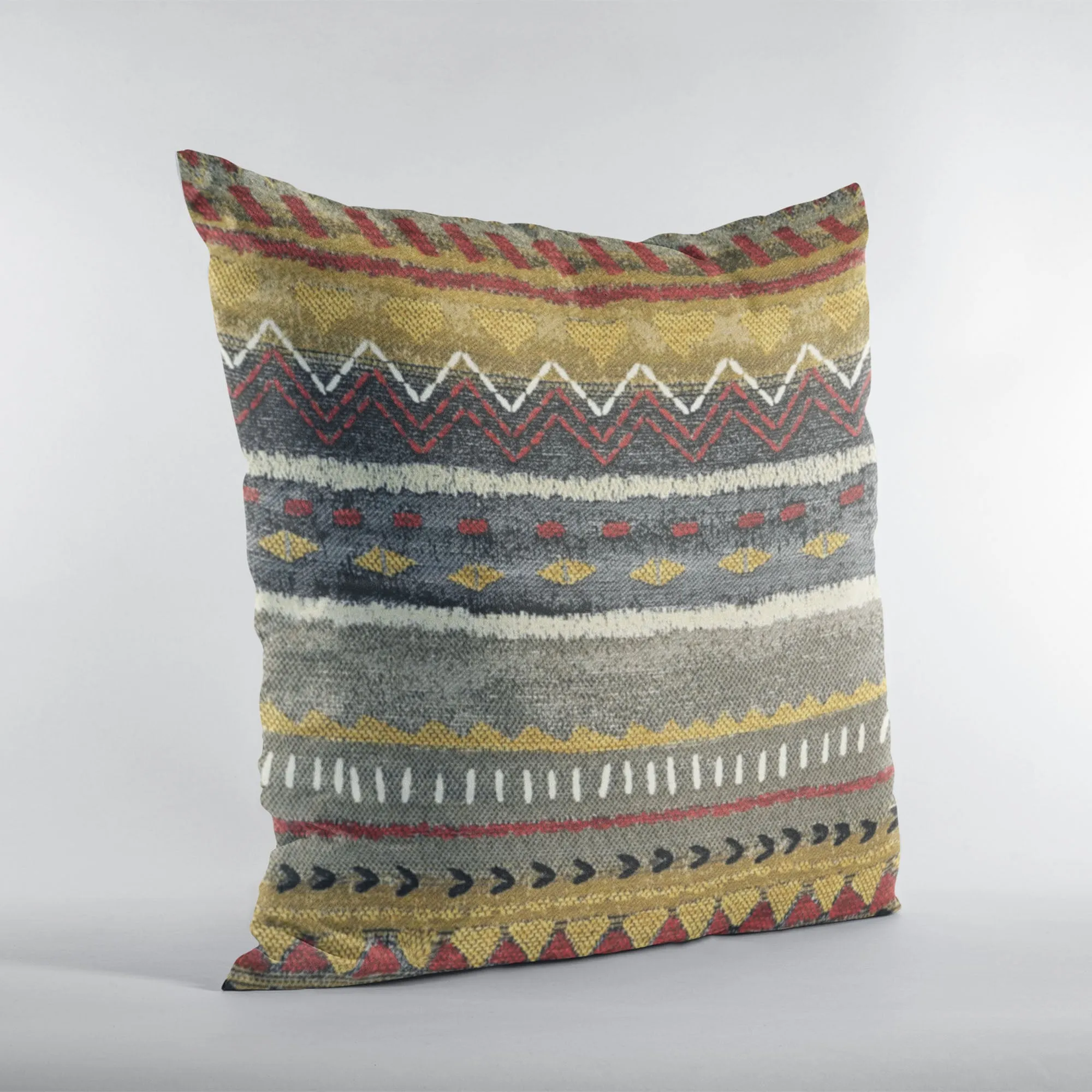 Red Sand Red Blue and Orange Handmade Luxury Pillow