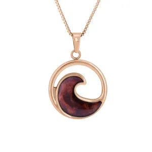 Redwood Wave Necklace - Rose Gold