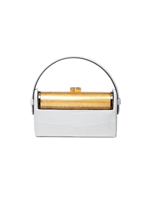 Régine Case in Shiny White Alligator