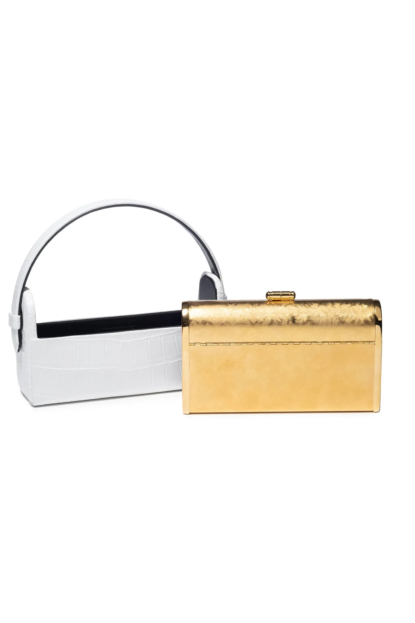 Régine Case in Shiny White Alligator